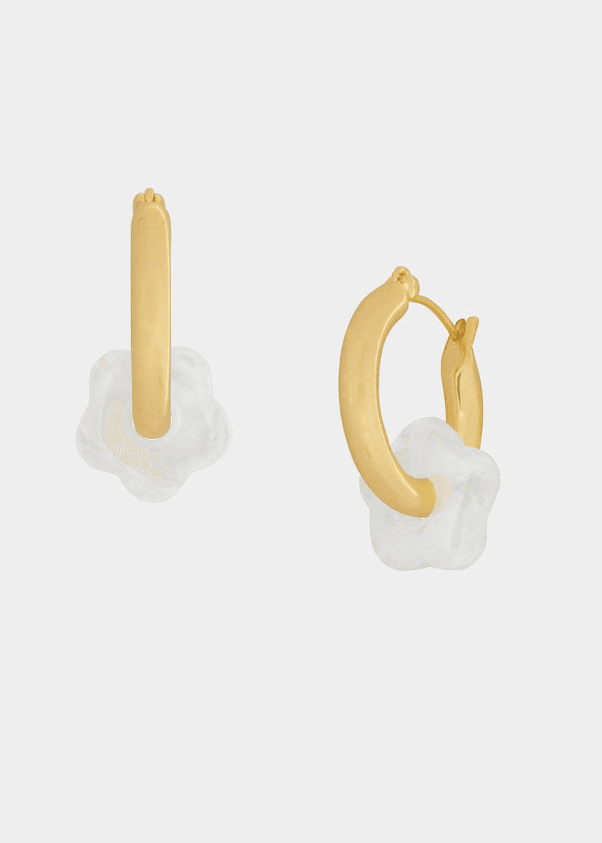 Giada Tiny Floral Hoop - Image 1