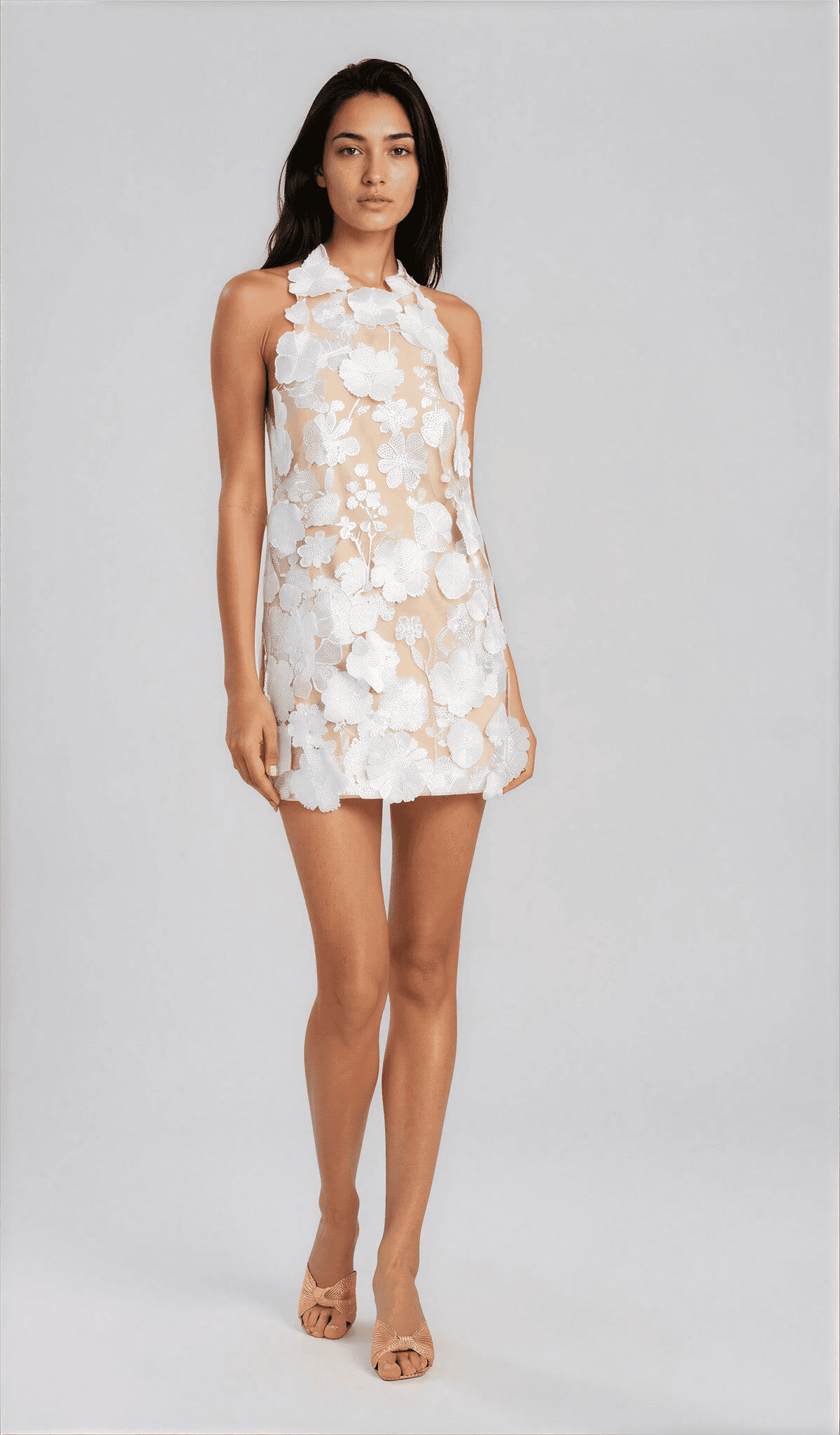 Nadia 3D Floral Mini Dress - Image 1