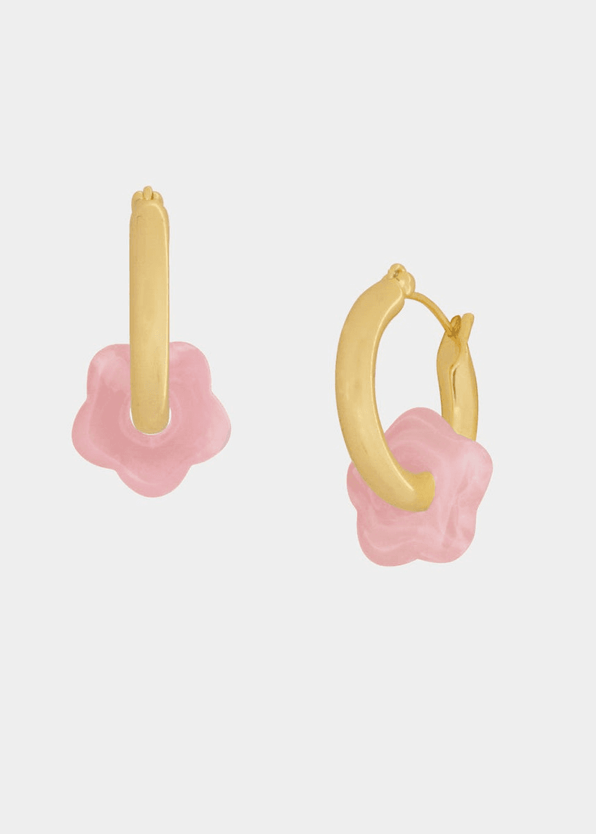 Giada Tiny Floral Hoop - Image 1