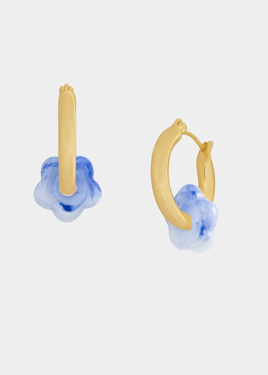 Giada Tiny Floral Hoop - Image 1