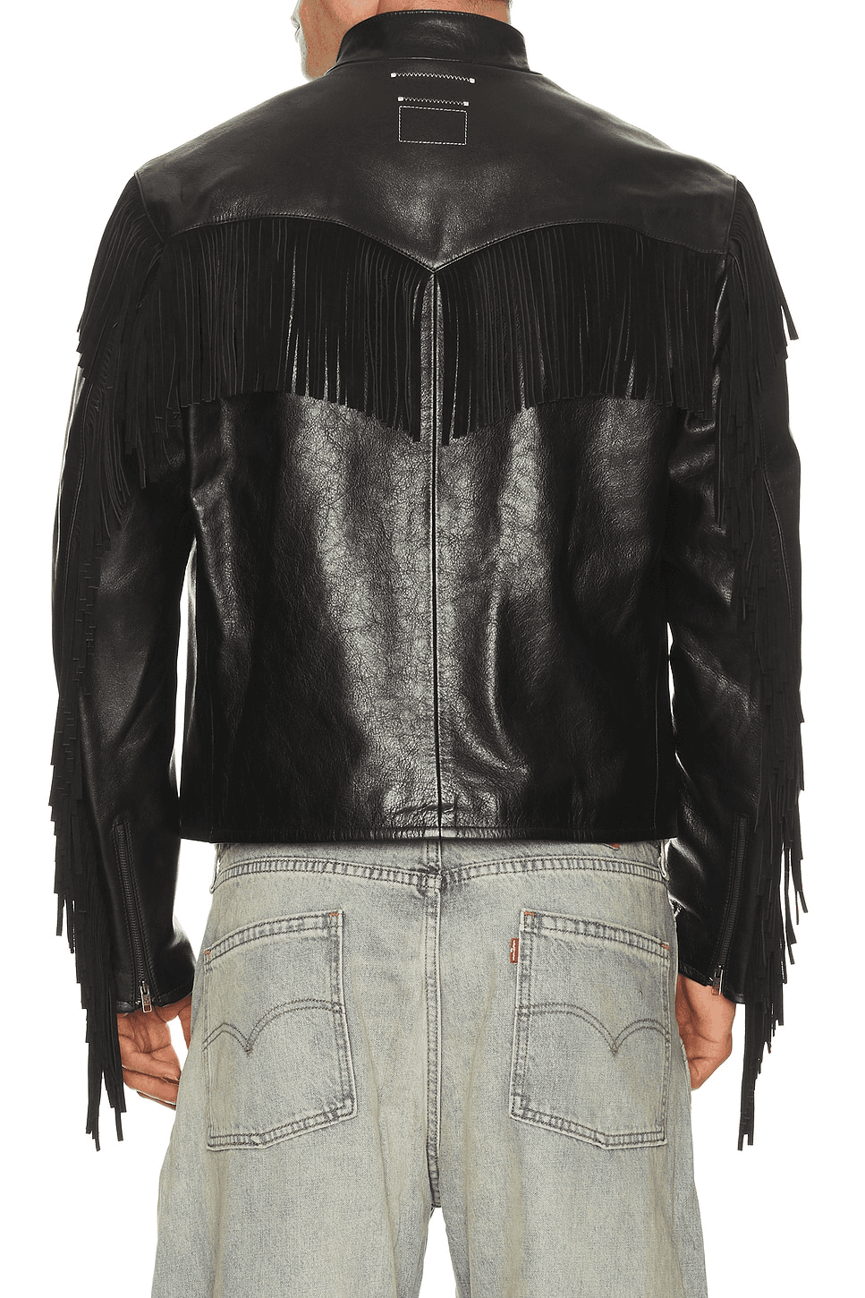 Leather Fringed Western Cafe Racer — Image 3