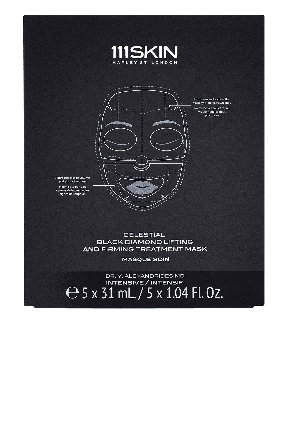 Celestial Black Diamond Lifting & Firming Face Mask 5 Pack — Image 3