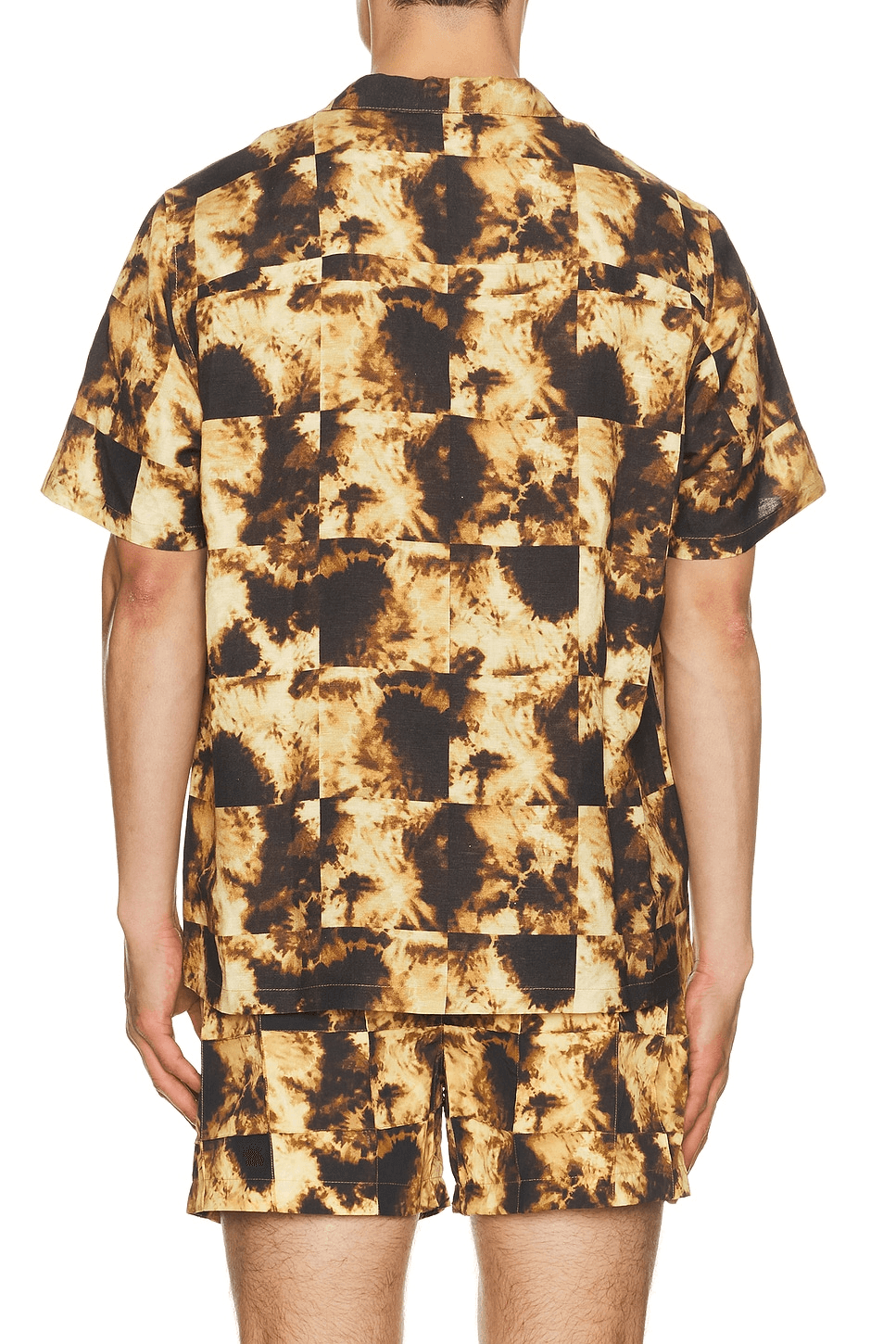 Alex Printed Short Sleeve Linen Shirt — Image 2