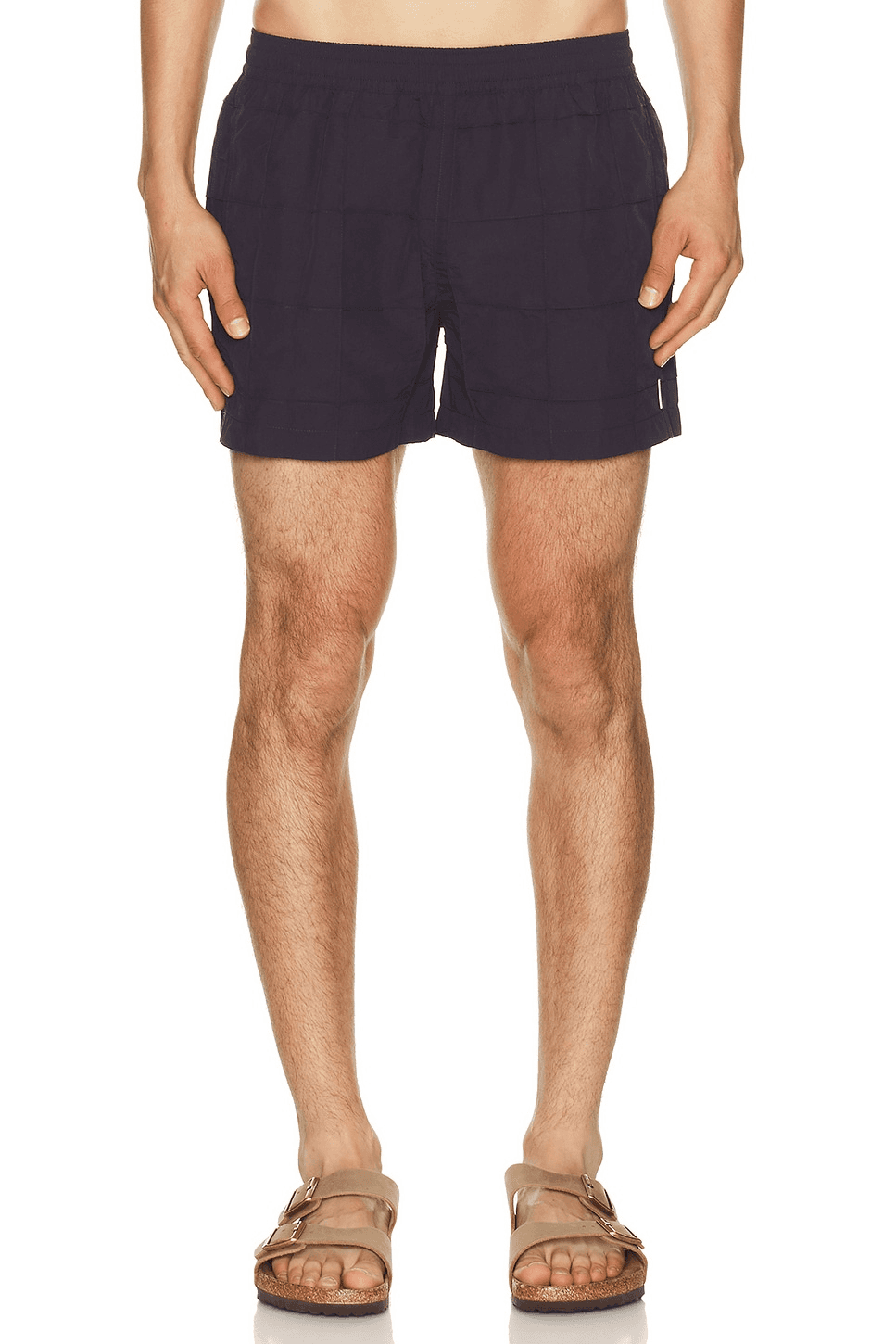 4" Grid Pintuck Sebastian Swim Trunk - Image 1