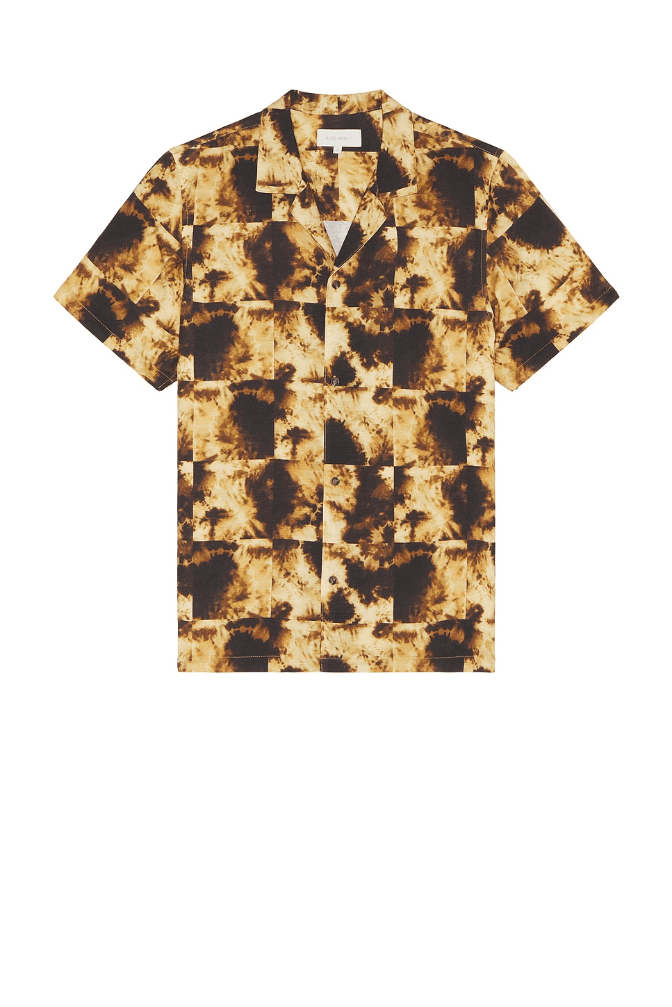 Alex Printed Short Sleeve Linen Shirt — Image 3