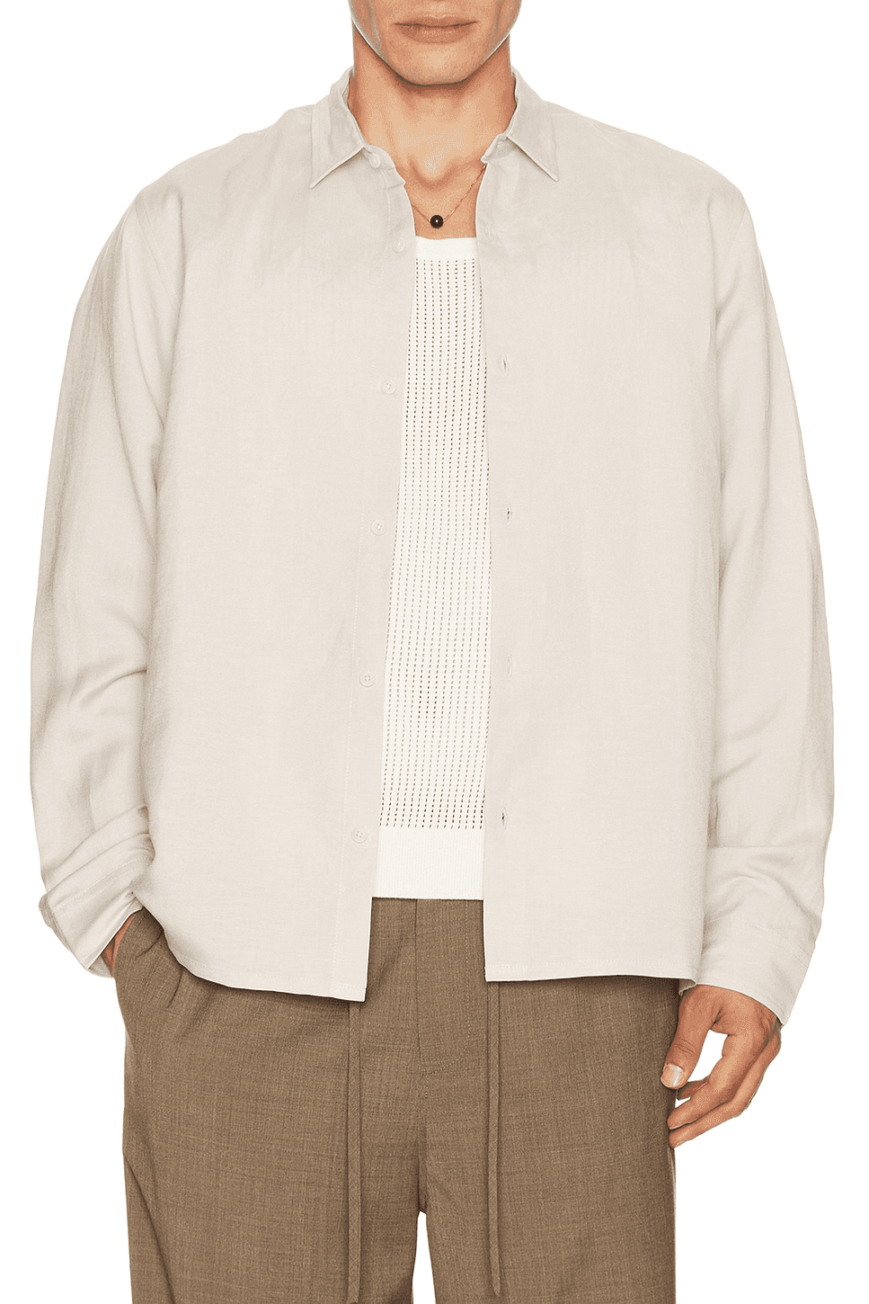 Andrew Long Sleeve Linen Shirt - Image 1