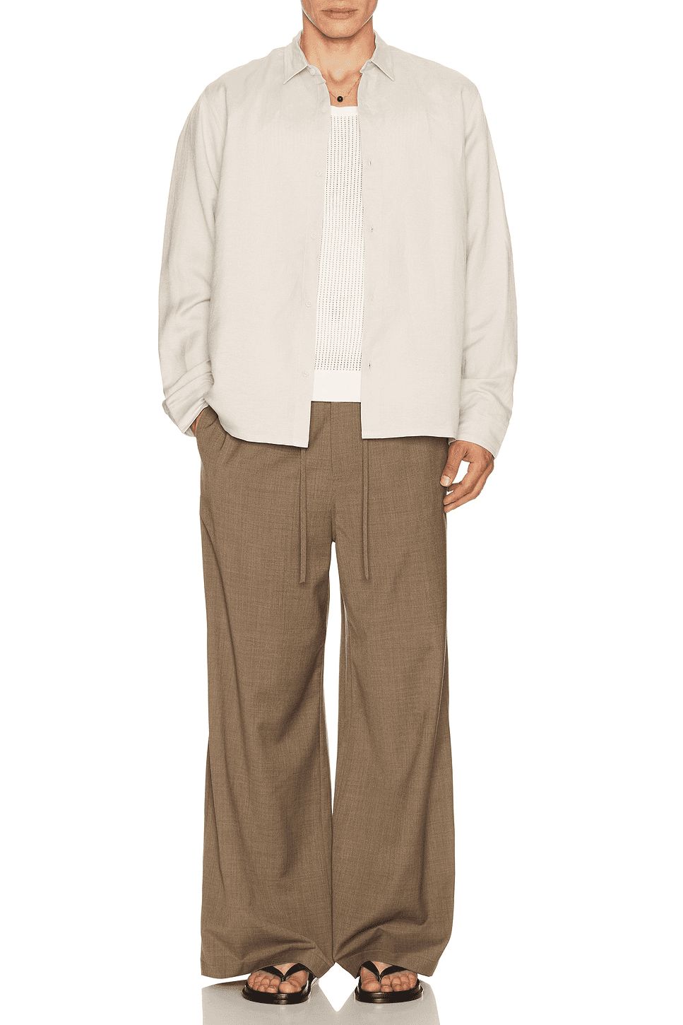 Andrew Long Sleeve Linen Shirt — Image 3