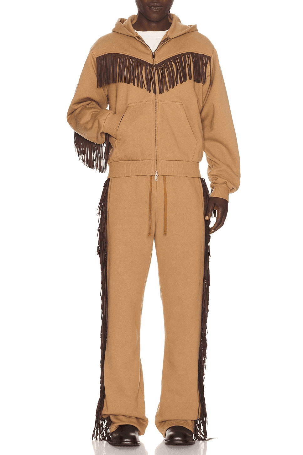 Fringed Full Zip Hoodie — Image 4