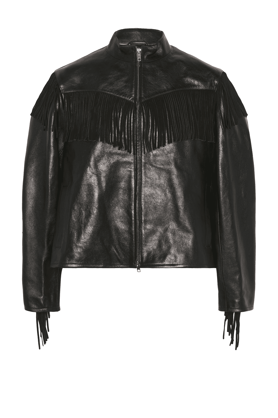 Leather Fringed Western Cafe Racer — Image 5