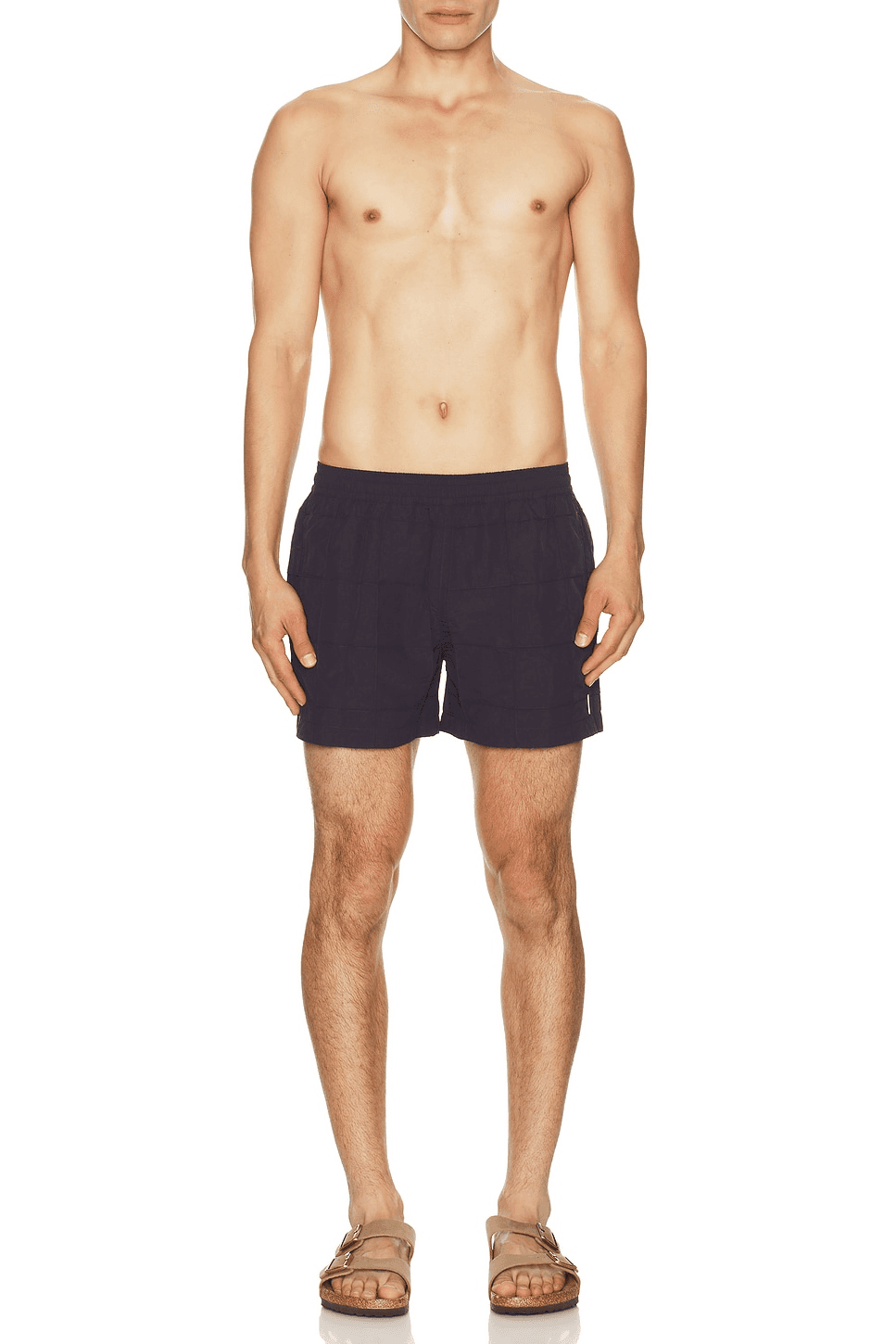 4" Grid Pintuck Sebastian Swim Trunk — Image 3