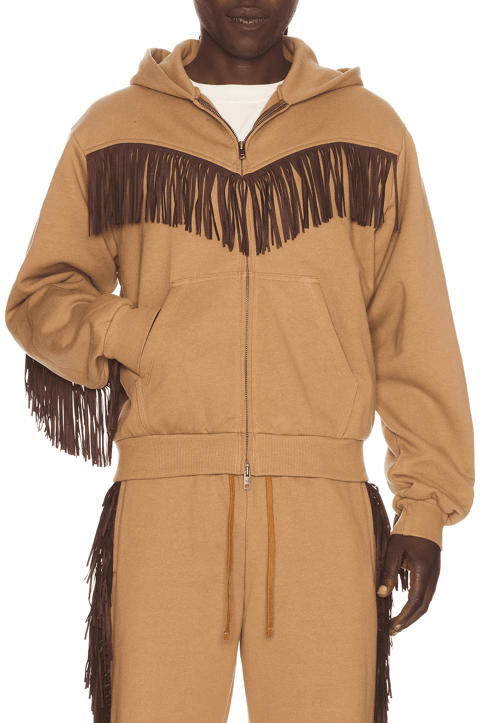Fringed Full Zip Hoodie - Image 1
