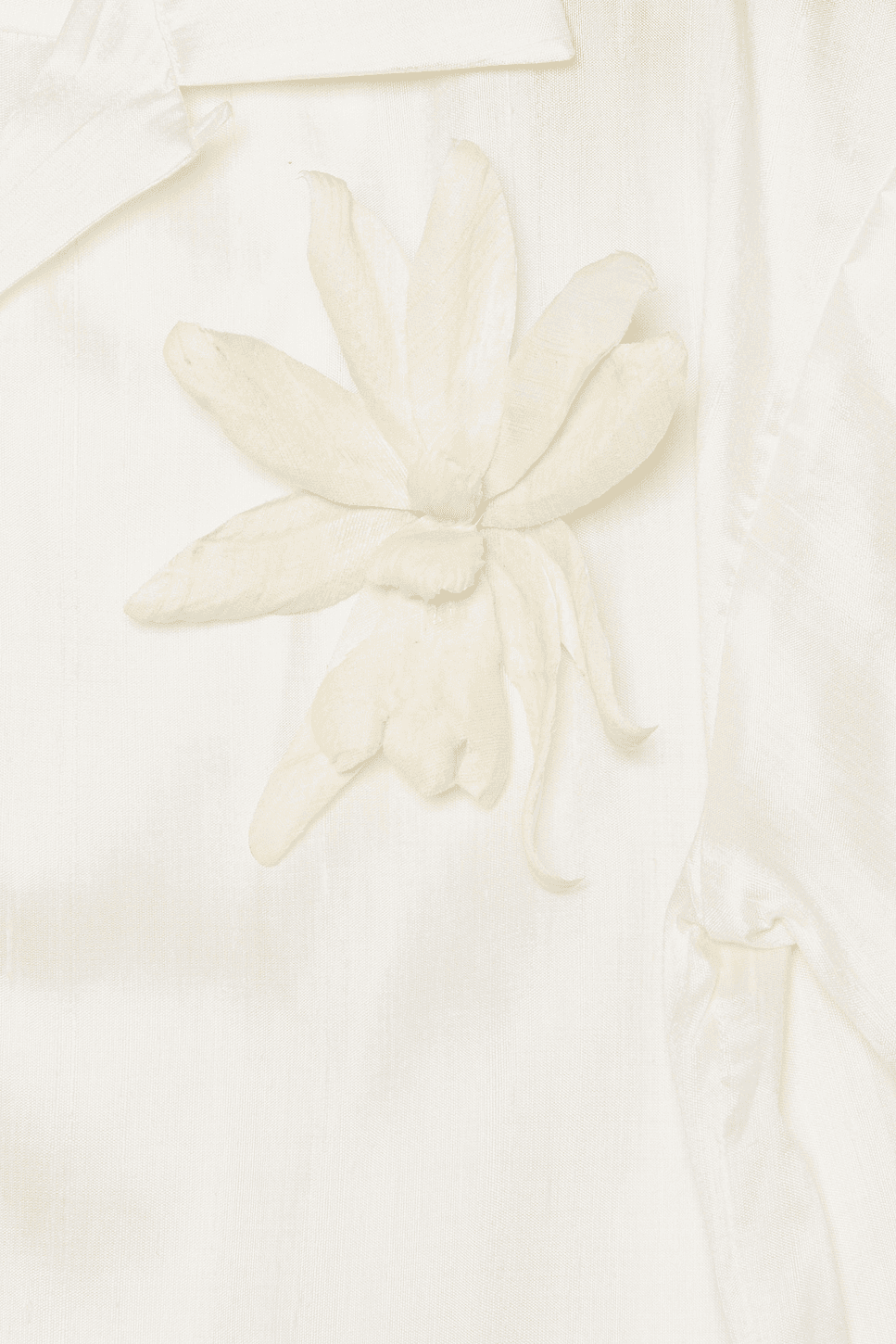 Sakorn Orchid Brooch Silk Shirt — Image 2