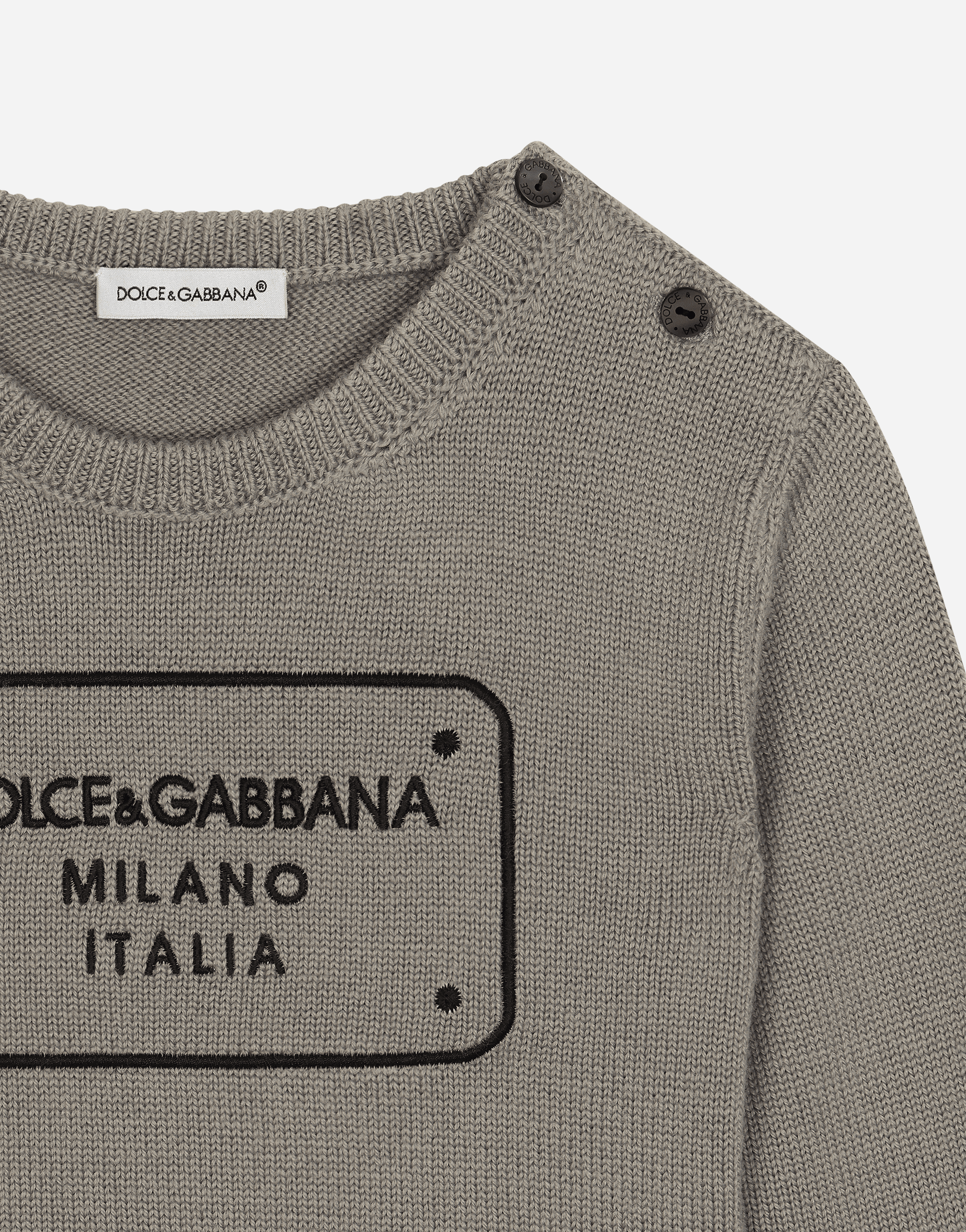 Knit pullover with logo tag — Image 3