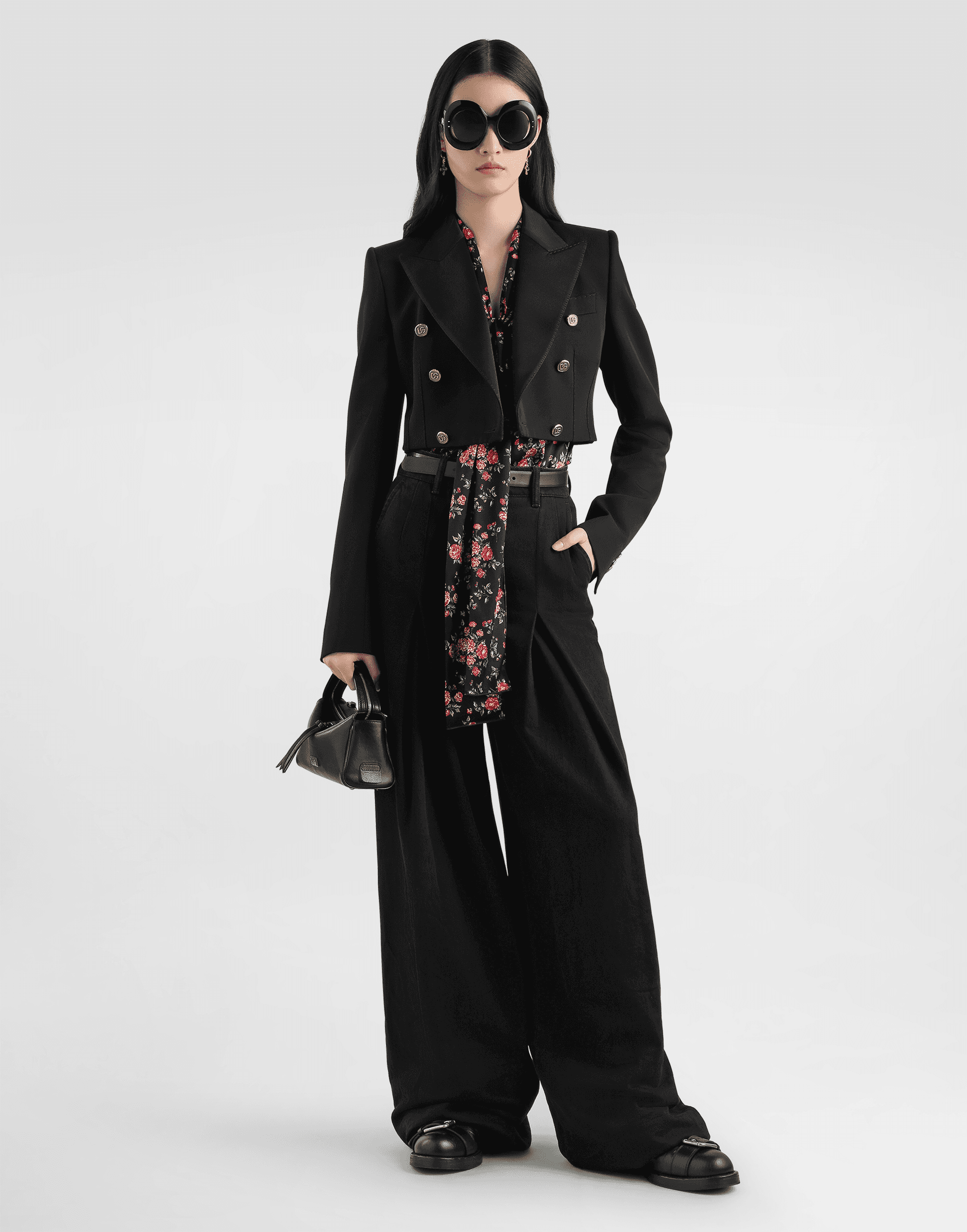 Double-breasted jacket in wool gabardine — Image 4