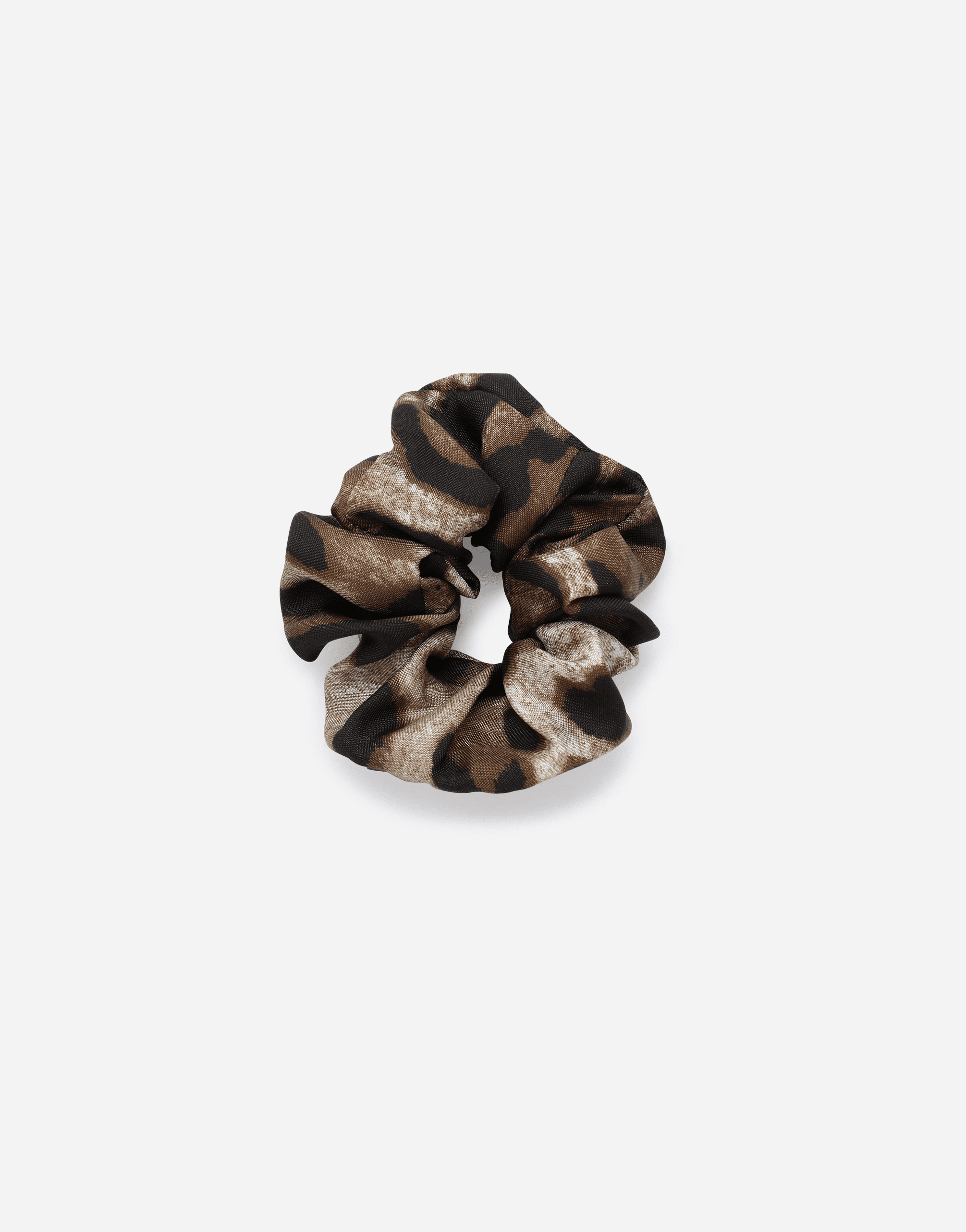 Leopard-print viscose scrunchie — Image 2