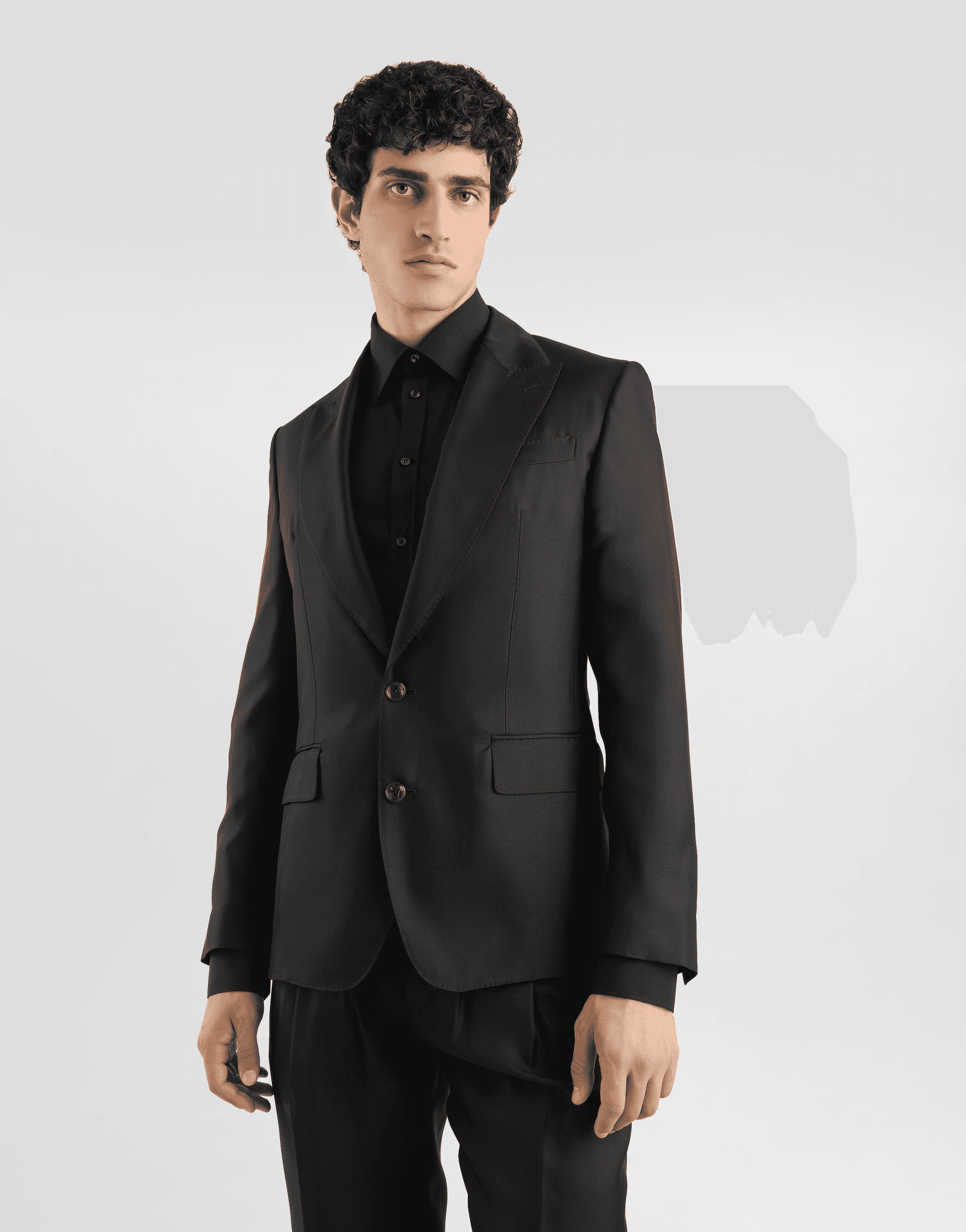 Sicilia light single-breasted silk twill jacket — Image 3