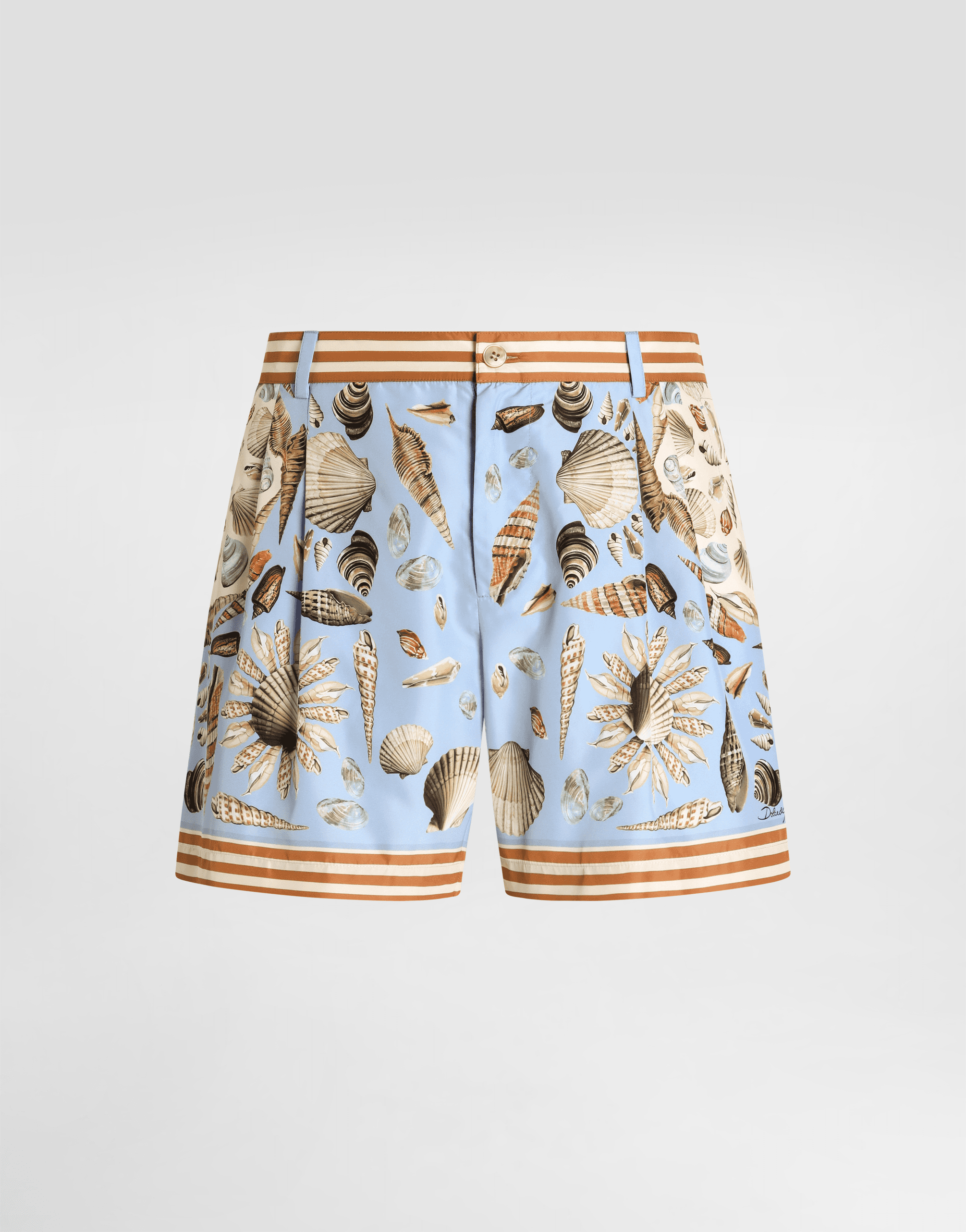Shell-print short swim boxer shorts