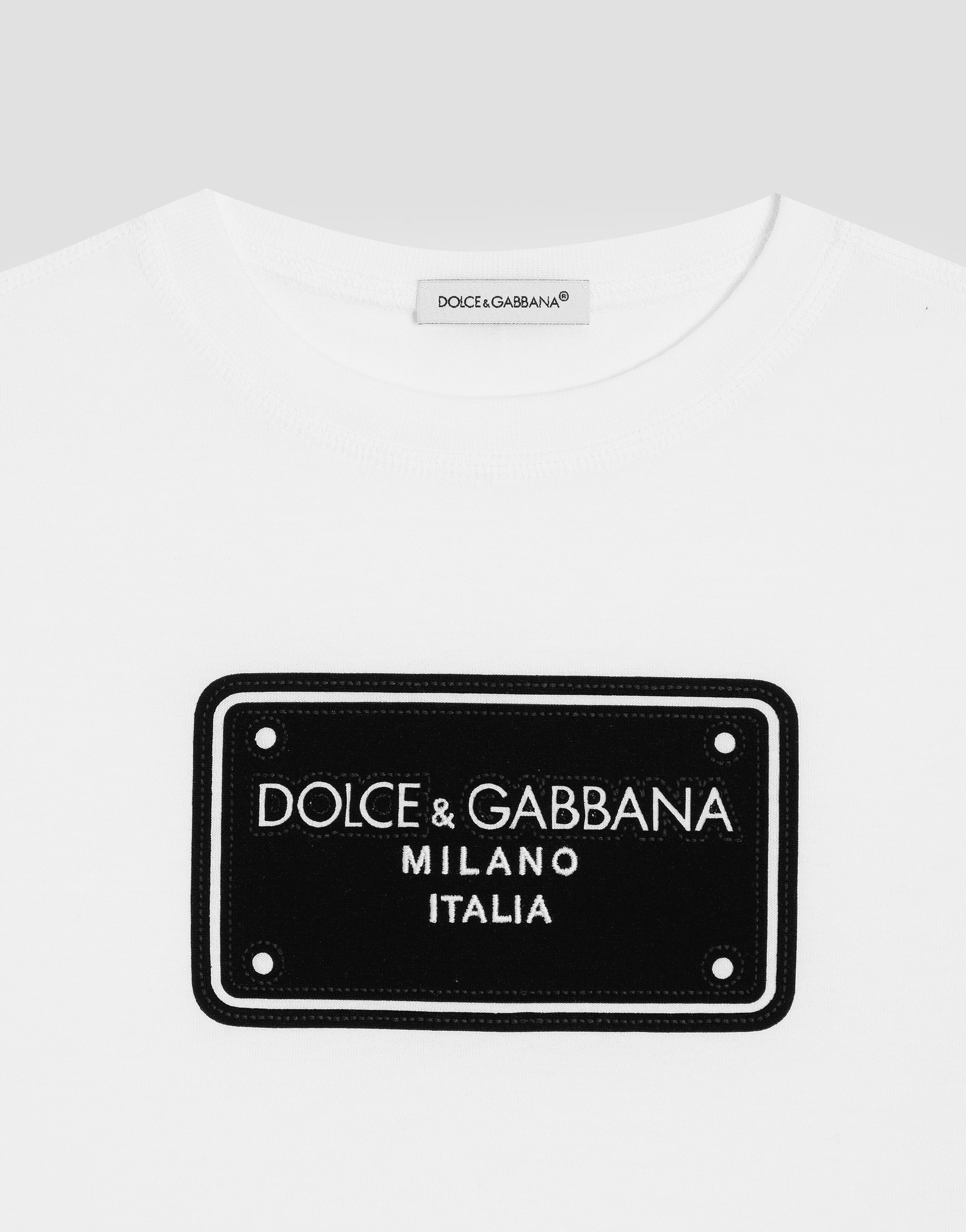 Jersey T-shirt with logo tag — Image 3