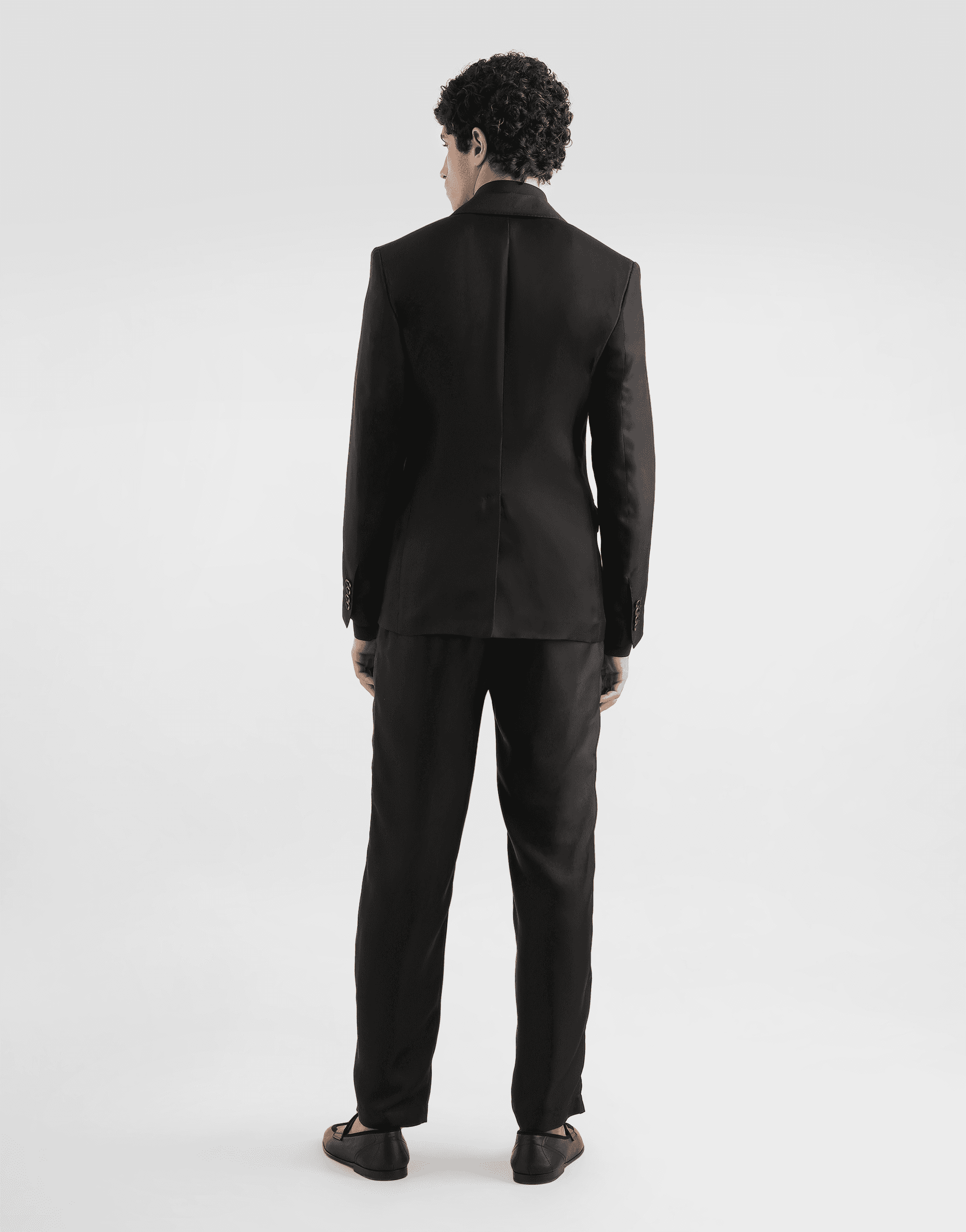 Sicilia light single-breasted silk twill jacket — Image 5