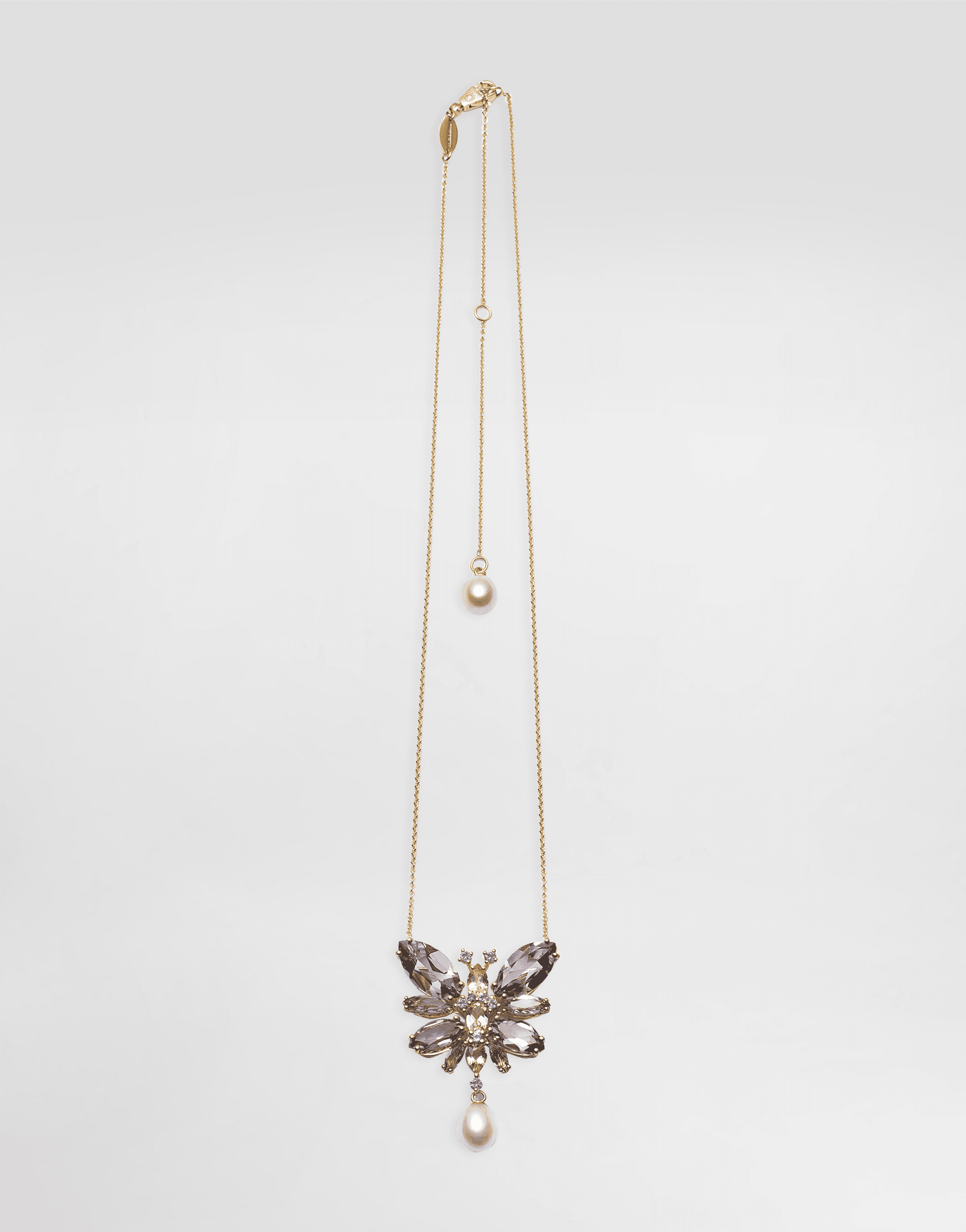 Butterfly Necklace 18kt yellow gold and amethysts — Image 3