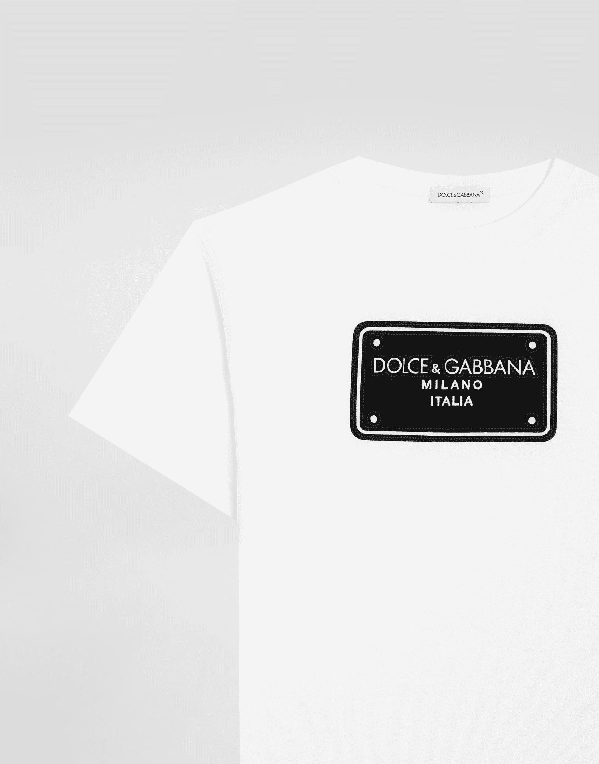 Jersey T-shirt with logo tag — Image 5