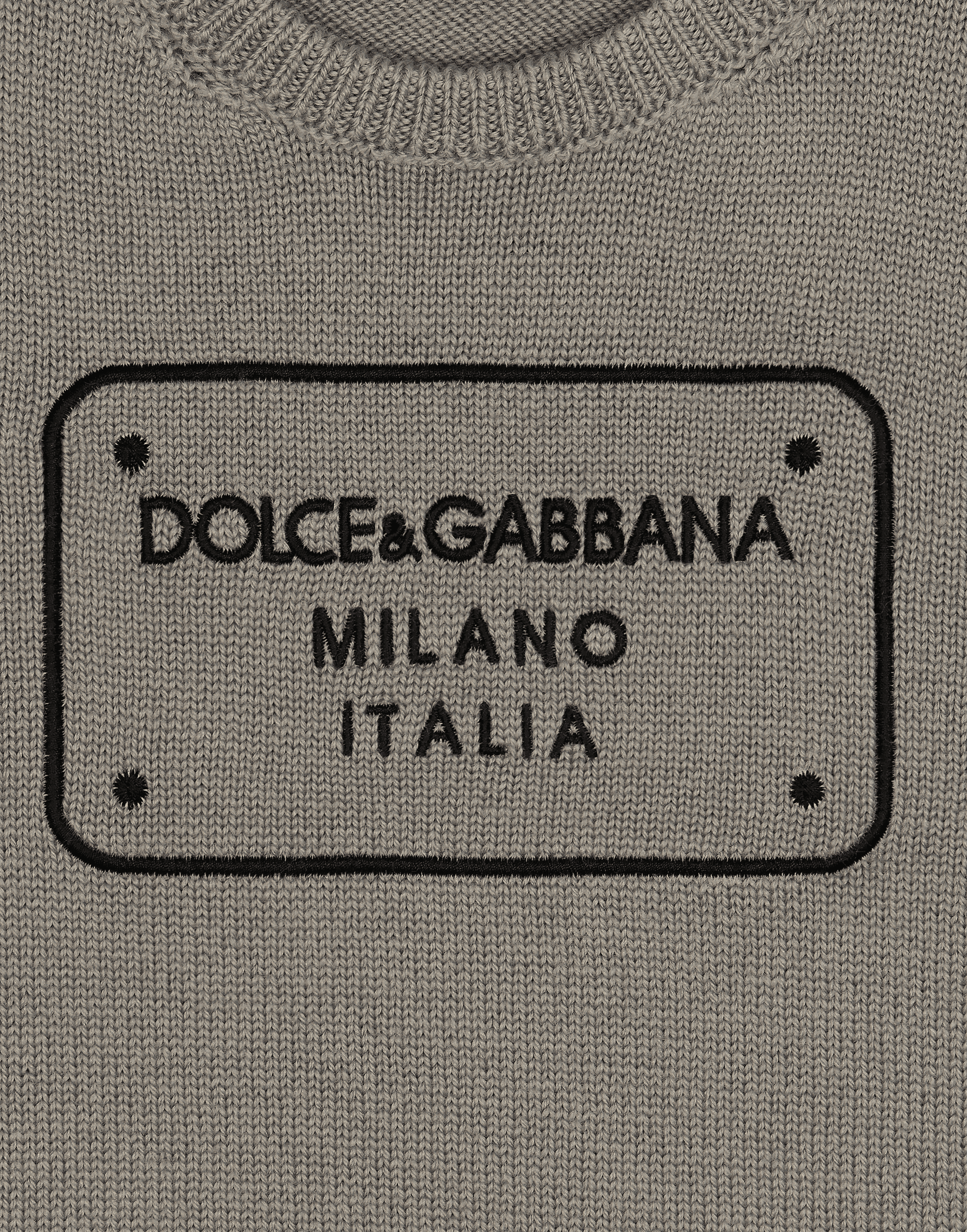 Knit pullover with logo tag — Image 2