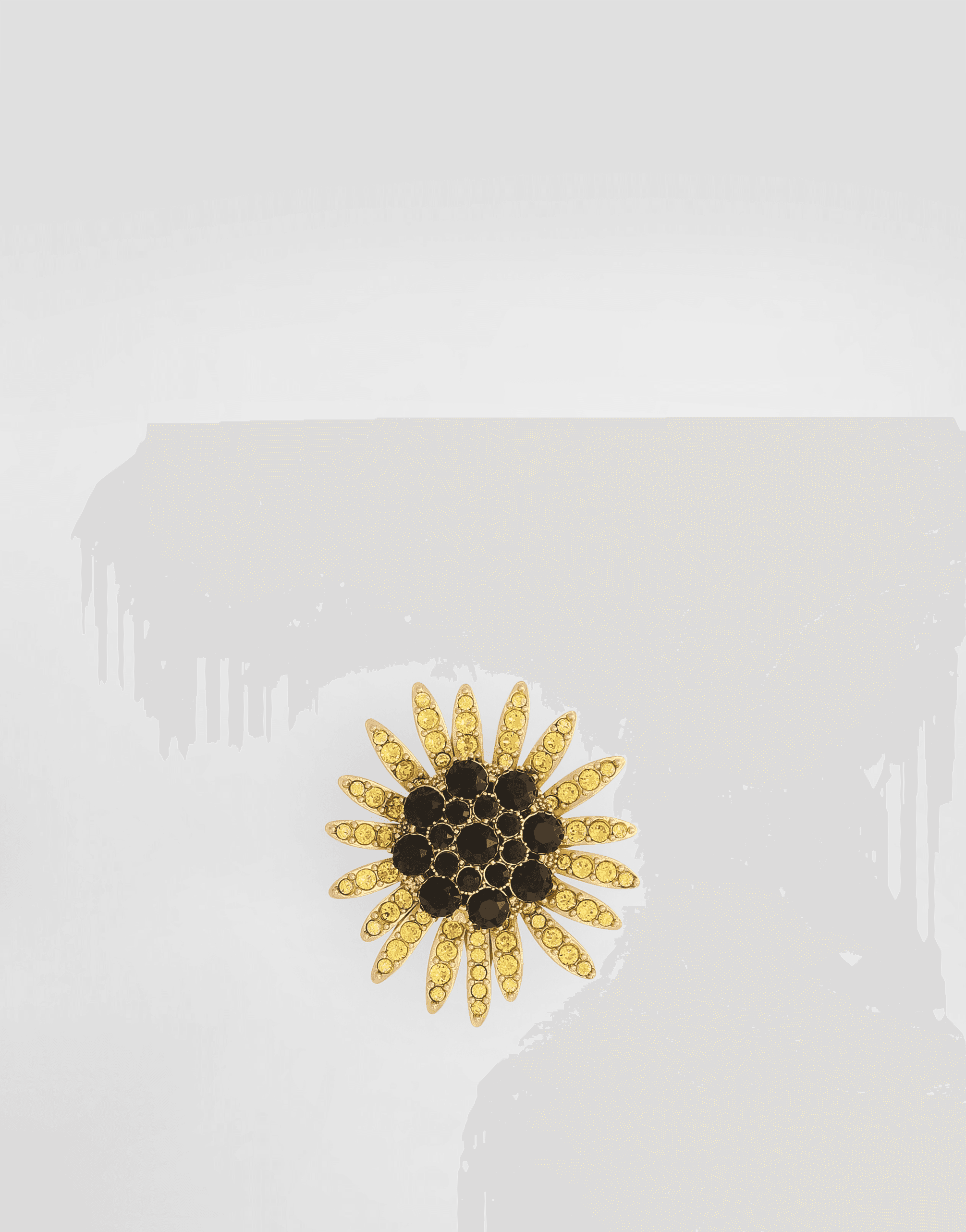 Sartoria floral brooch with rhinestones