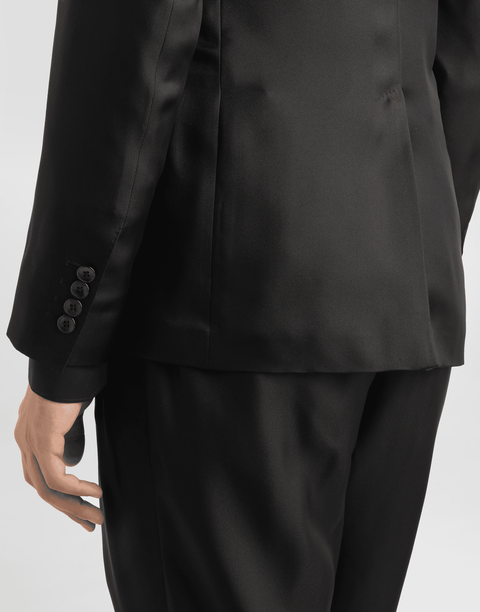Sicilia light single-breasted silk twill jacket — Image 2
