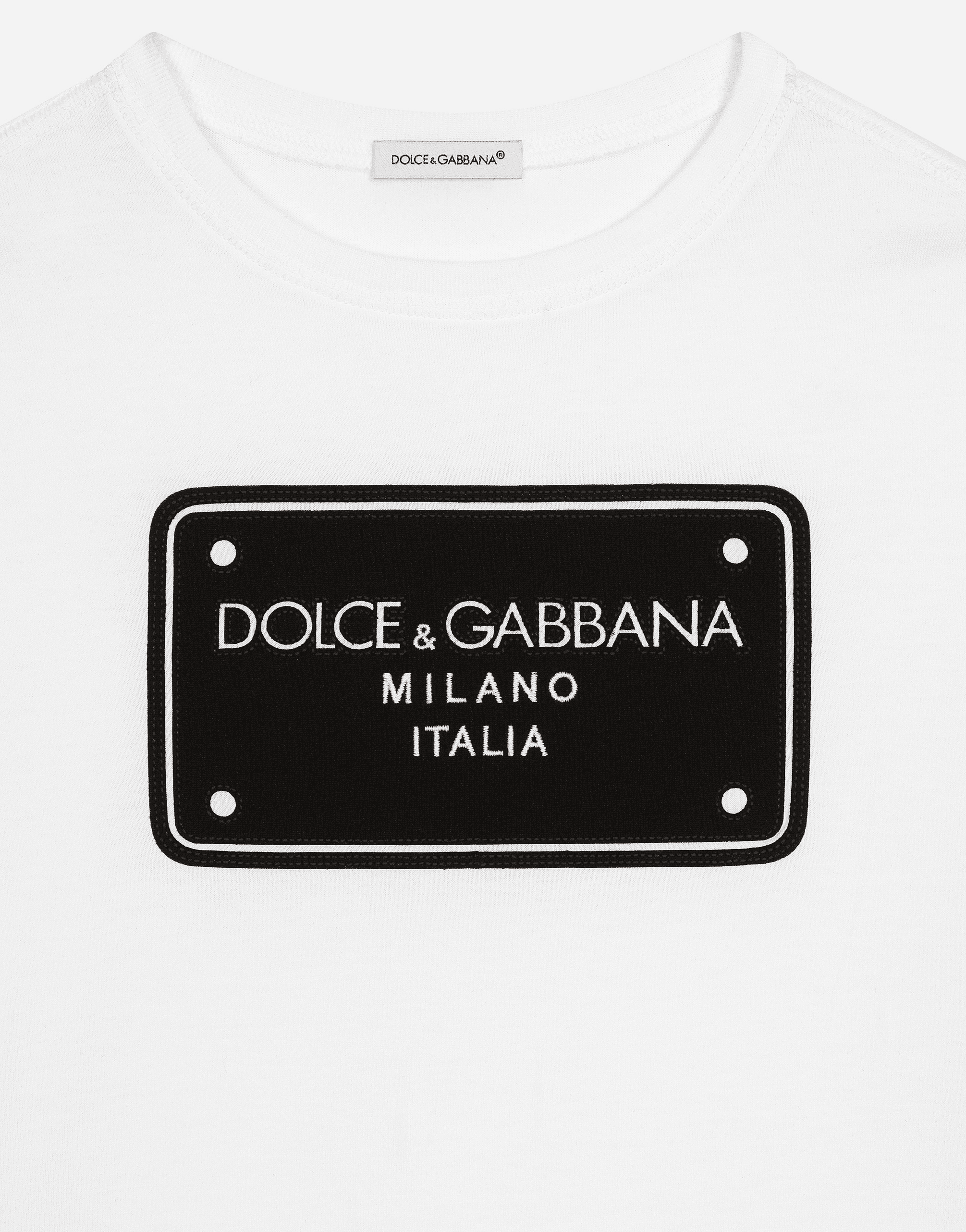 Jersey T-shirt with logo tag — Image 2