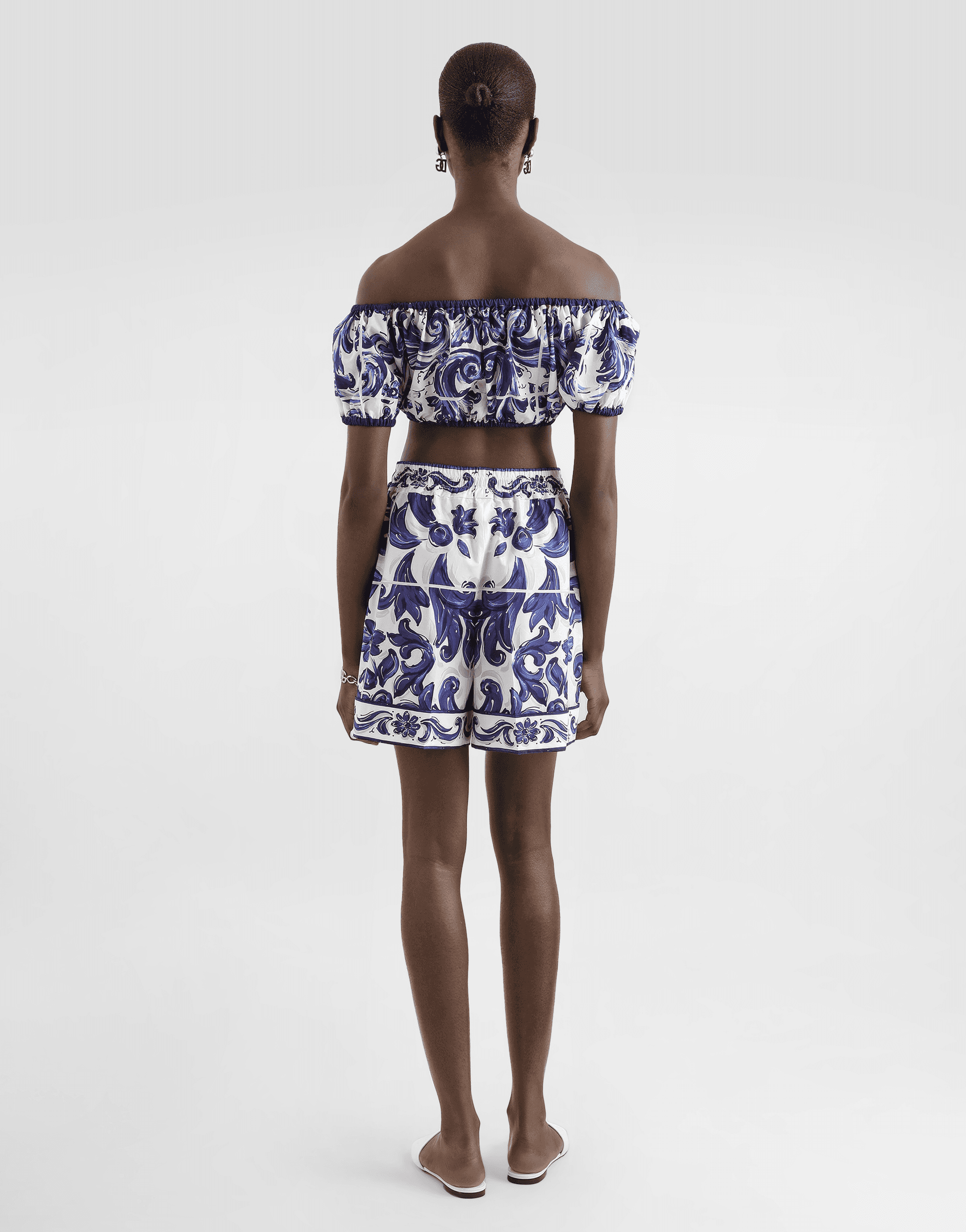 Majolica-print cotton top — Image 6