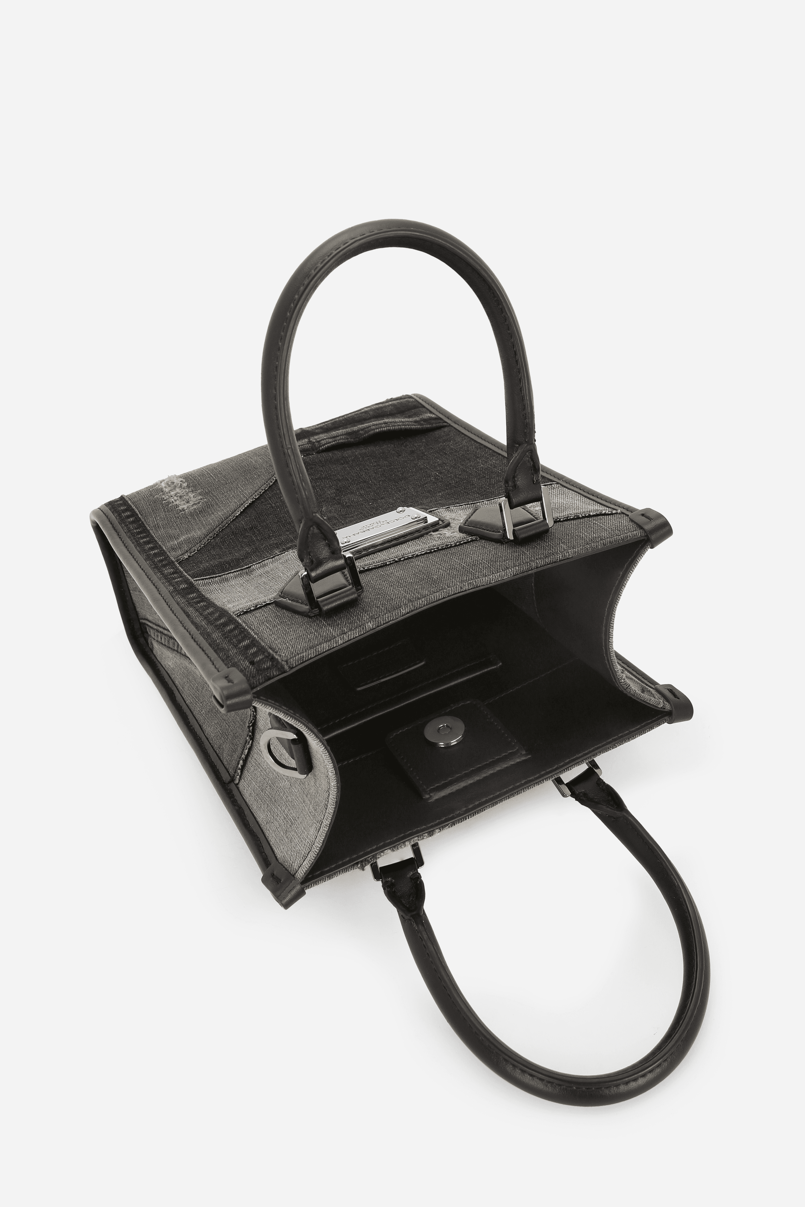 Small patchwork denim shopper — Image 2