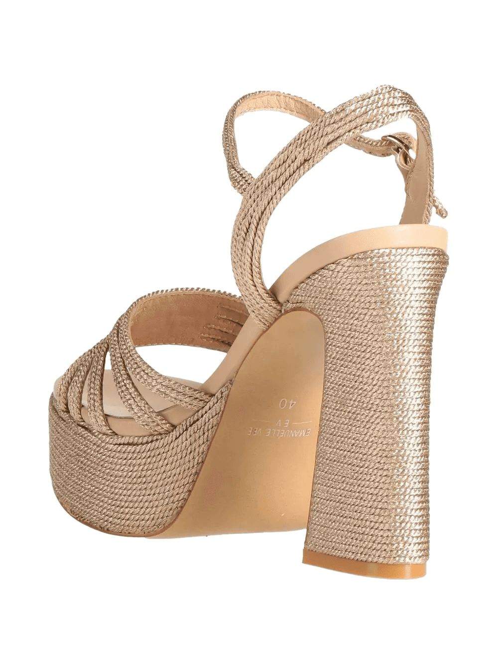 metallic-effect platform sandals — Image 2