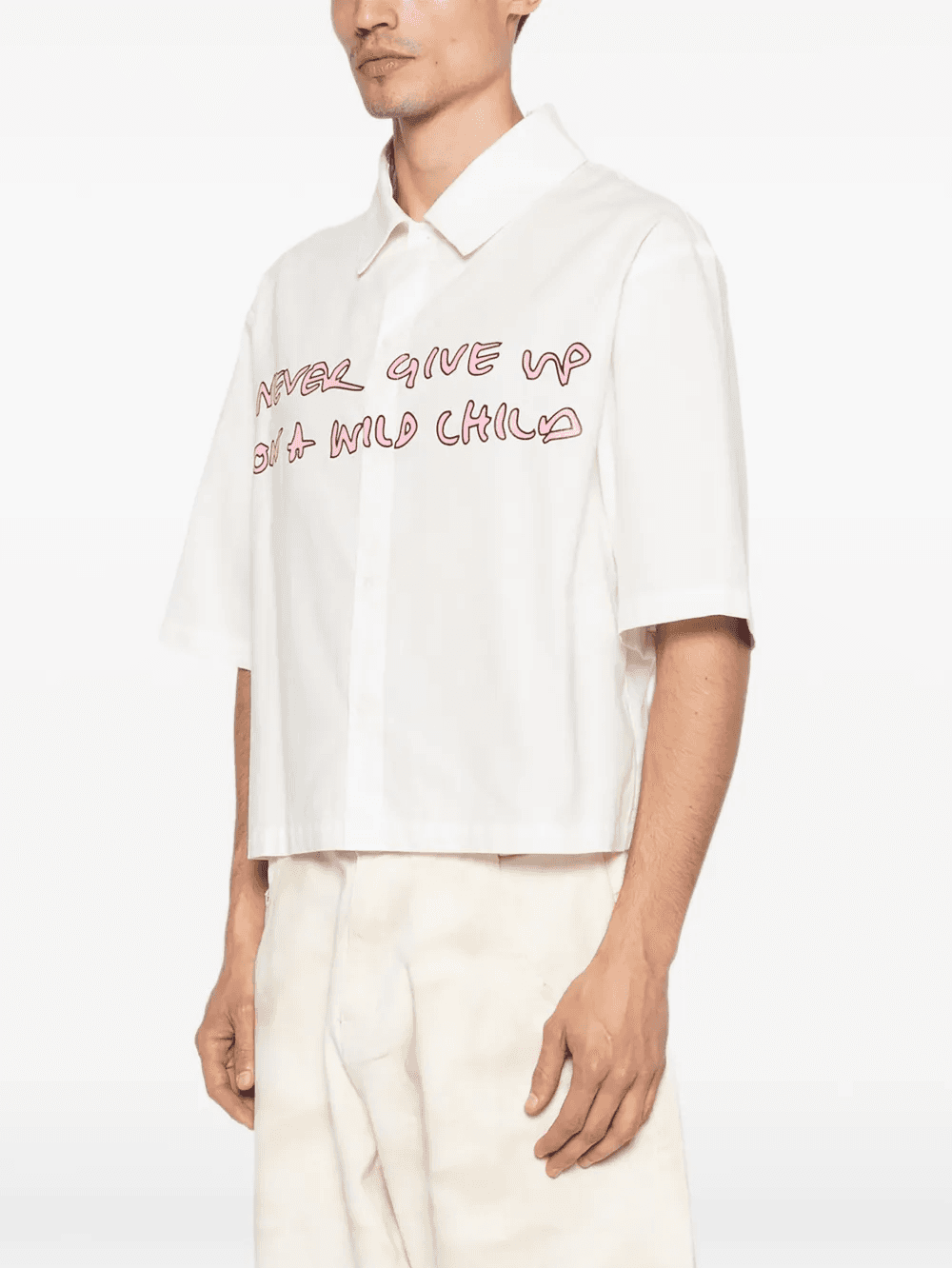 cropped short-sleeve shirt — Image 3