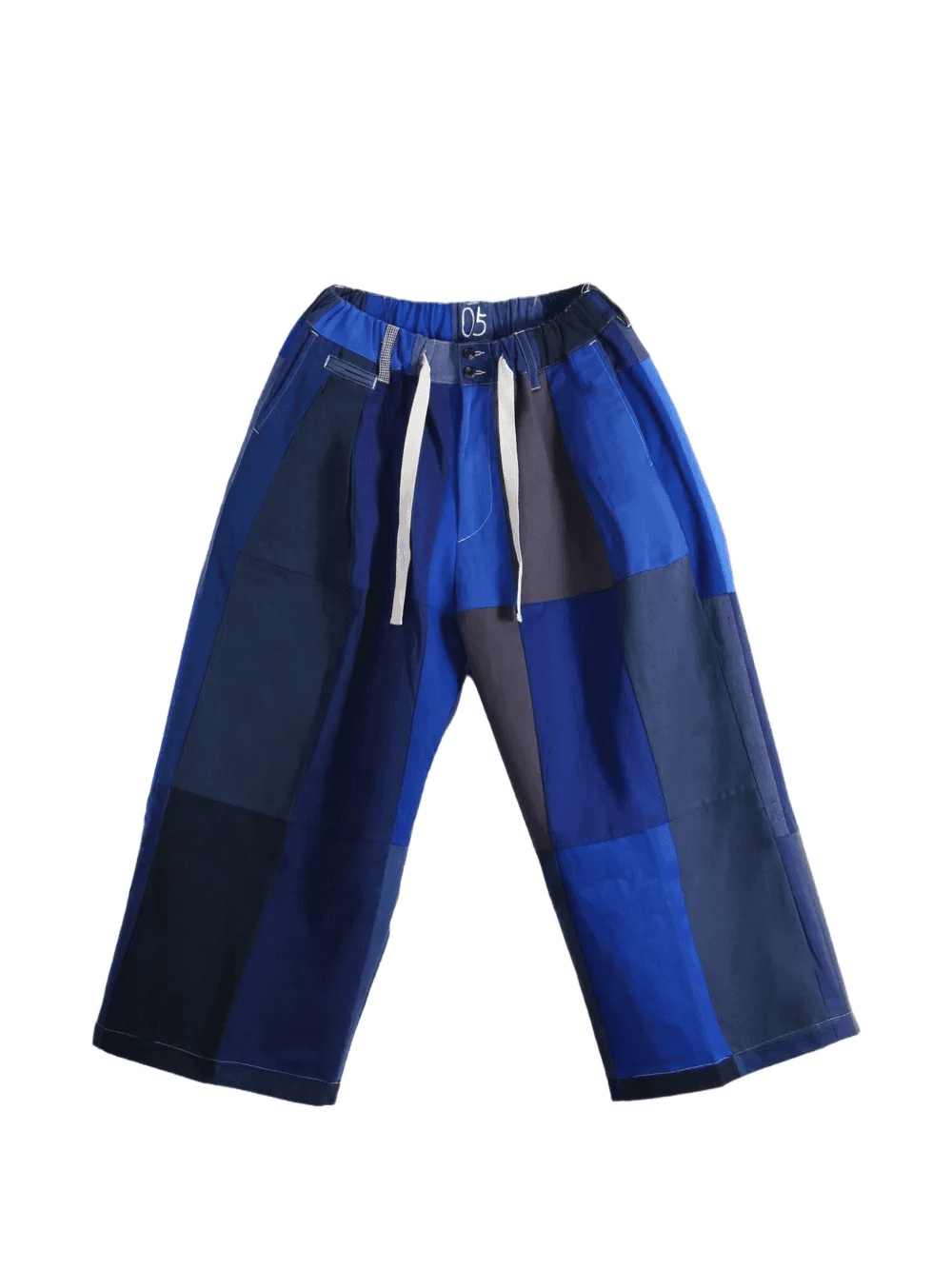patchwork-design palazzo pants - Image 1