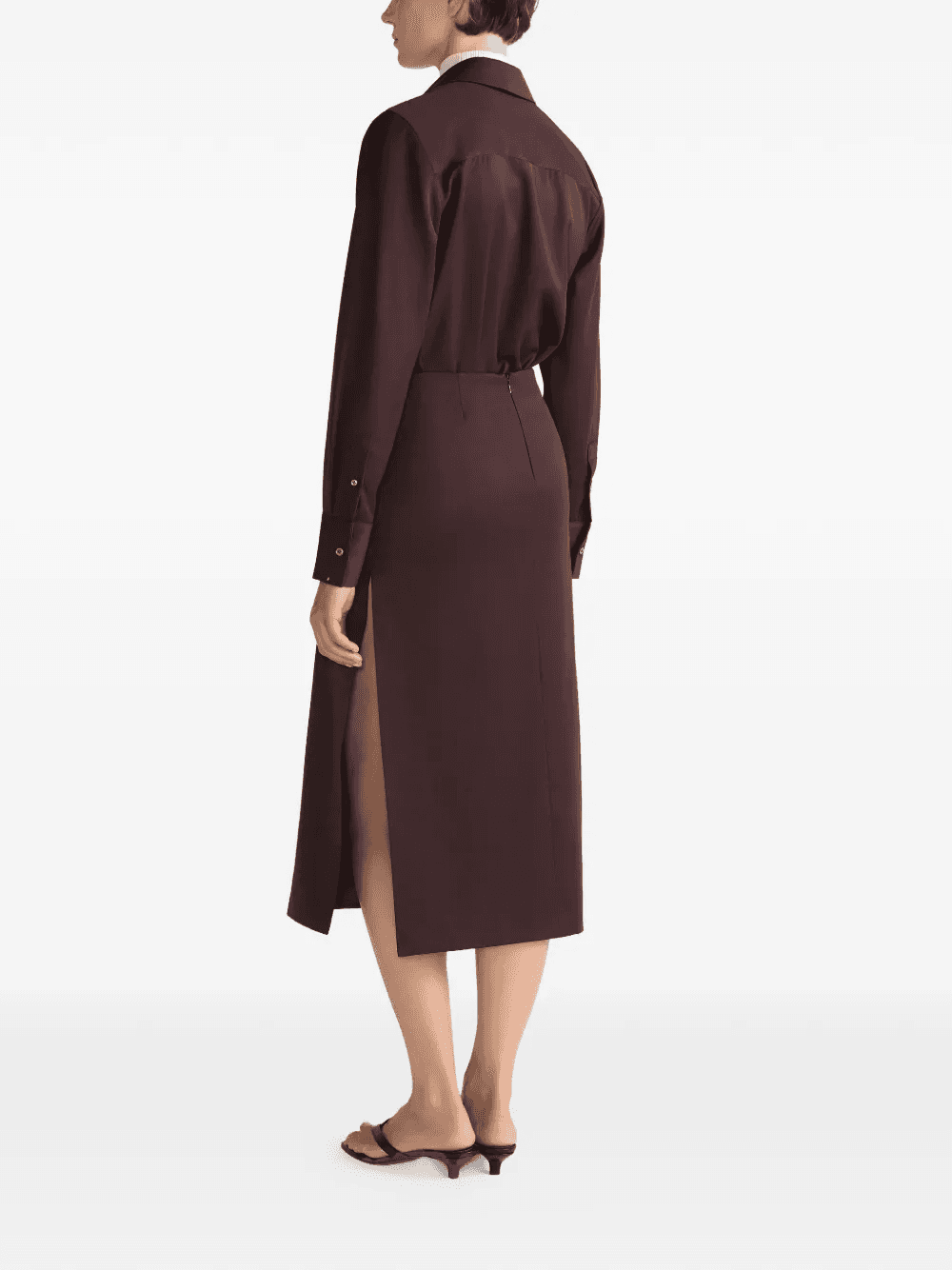 Lily side-slit midi skirt — Image 3