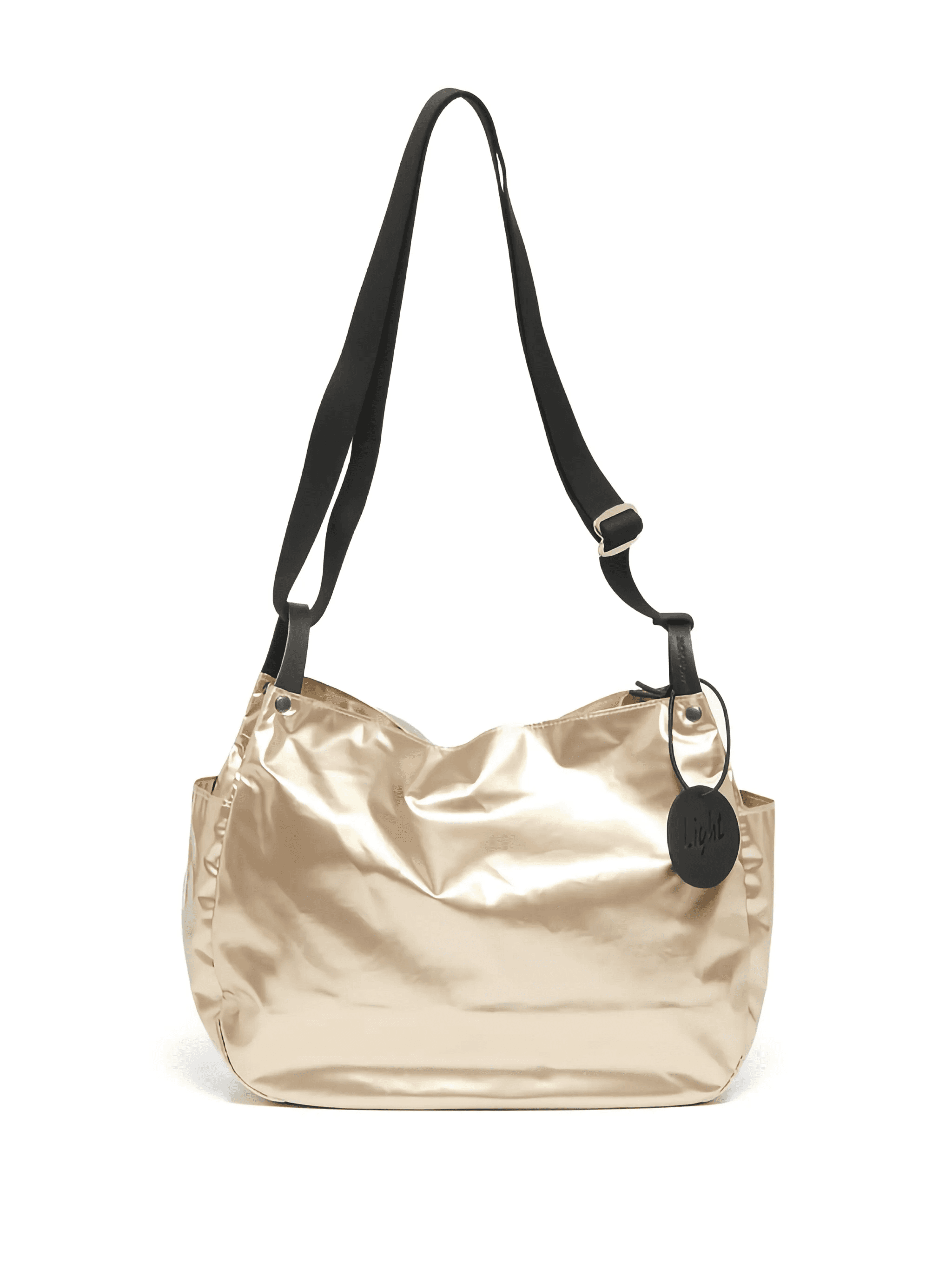 metallic-finish shoulder bag — Image 2