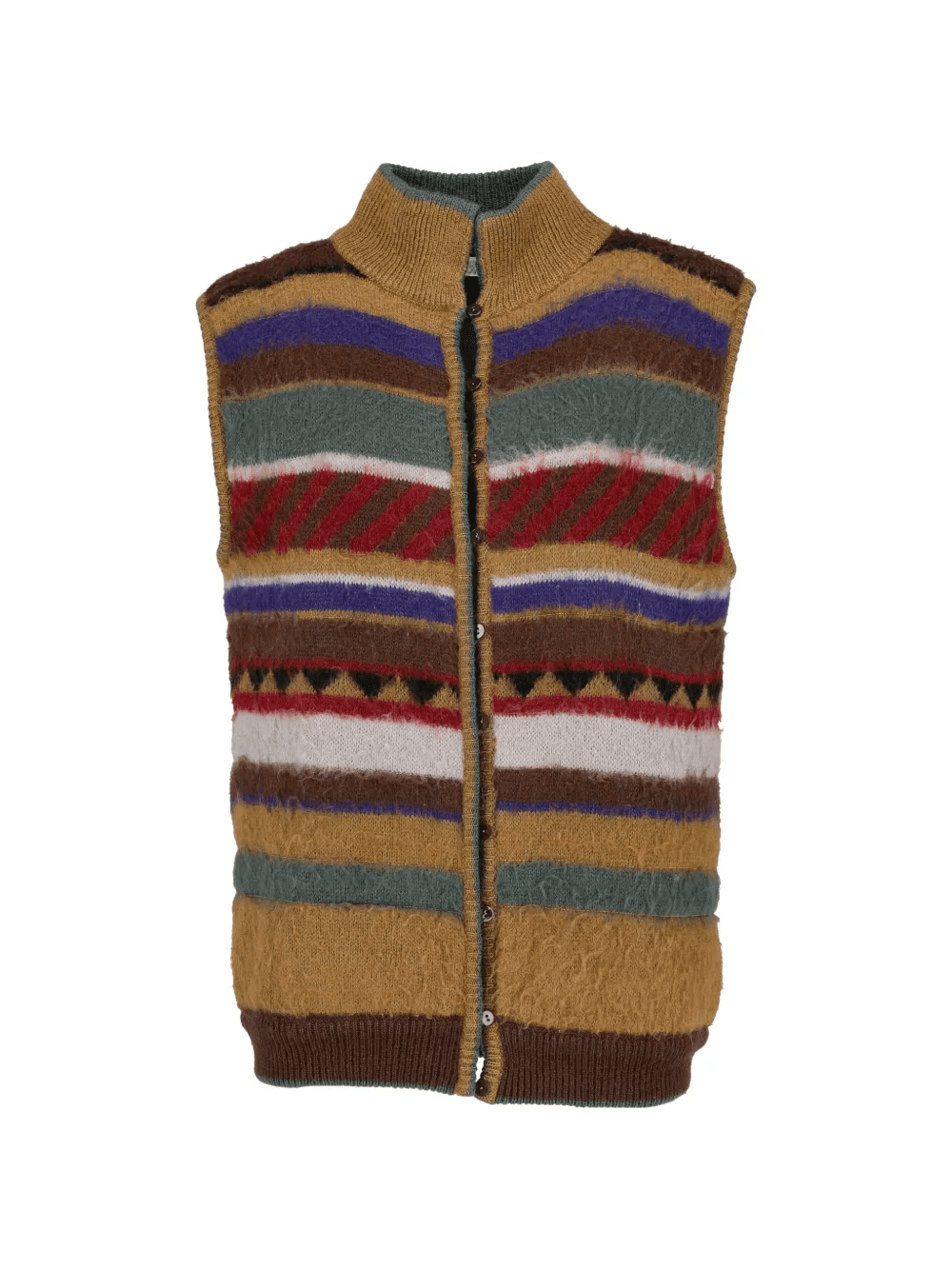 striped knitted waistcoat
