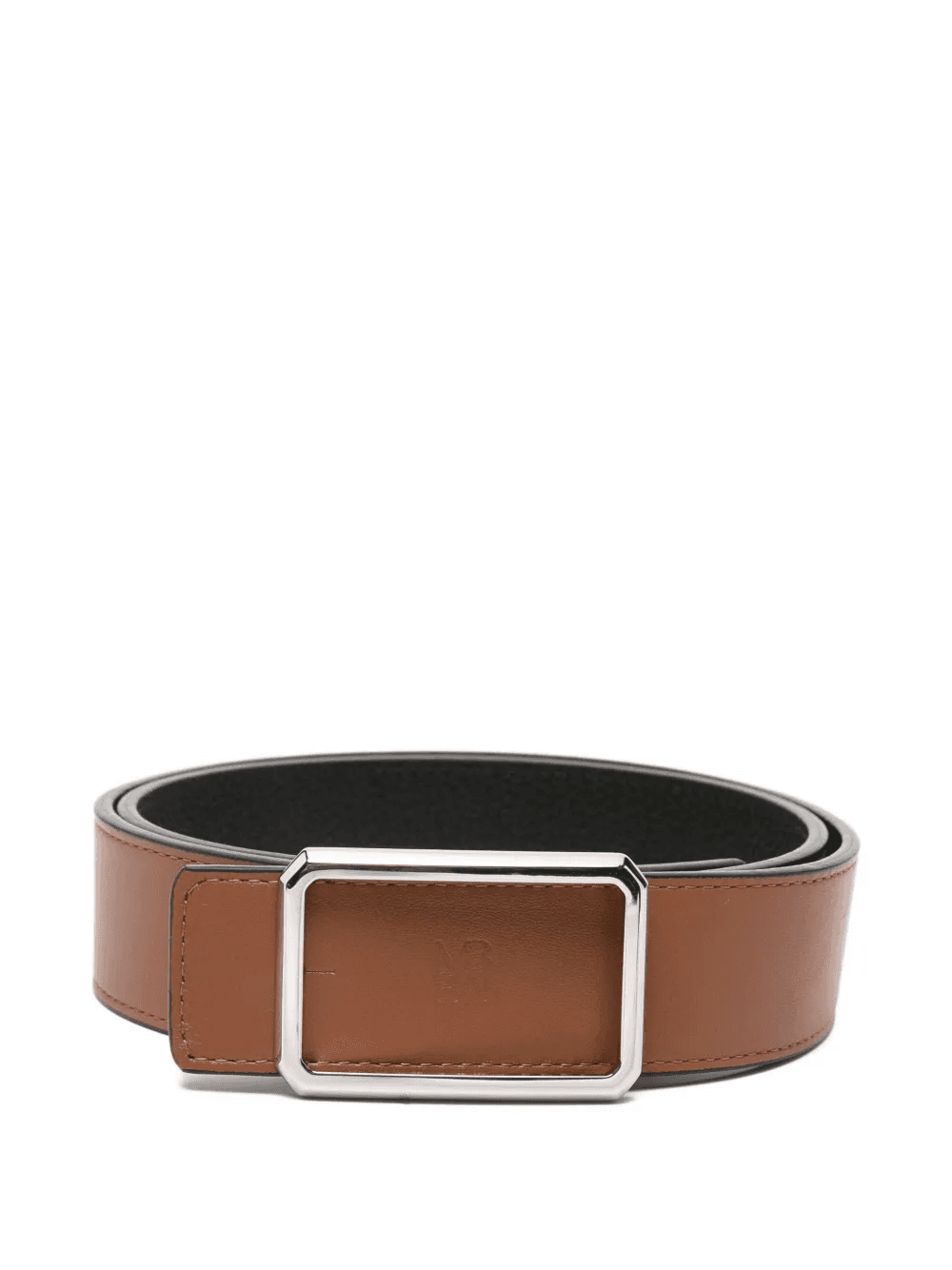 logo-debossed rectangular-buckle belt - Image 1