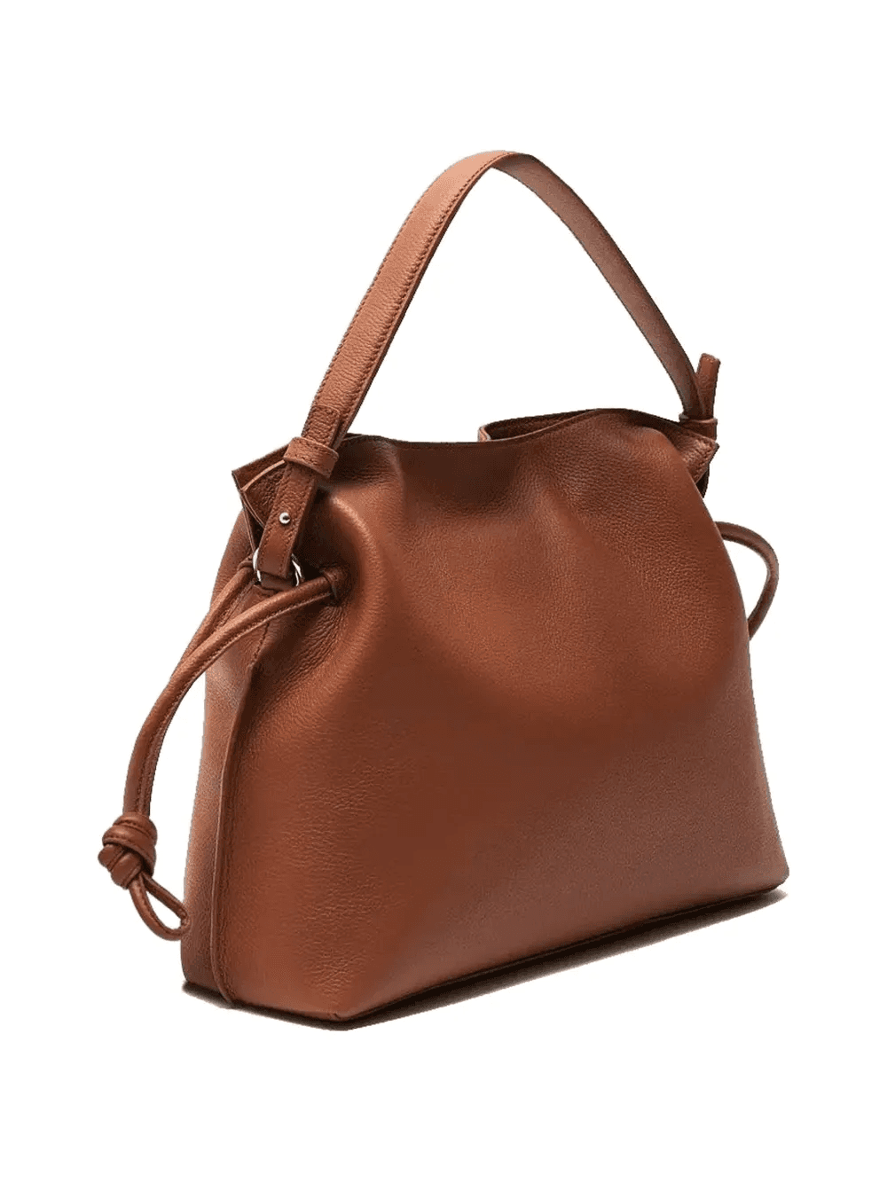 Emma drawstring leather tote bag — Image 3