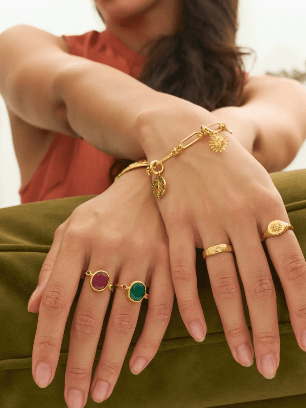 Lucia ruby cocktail rings — Image 2