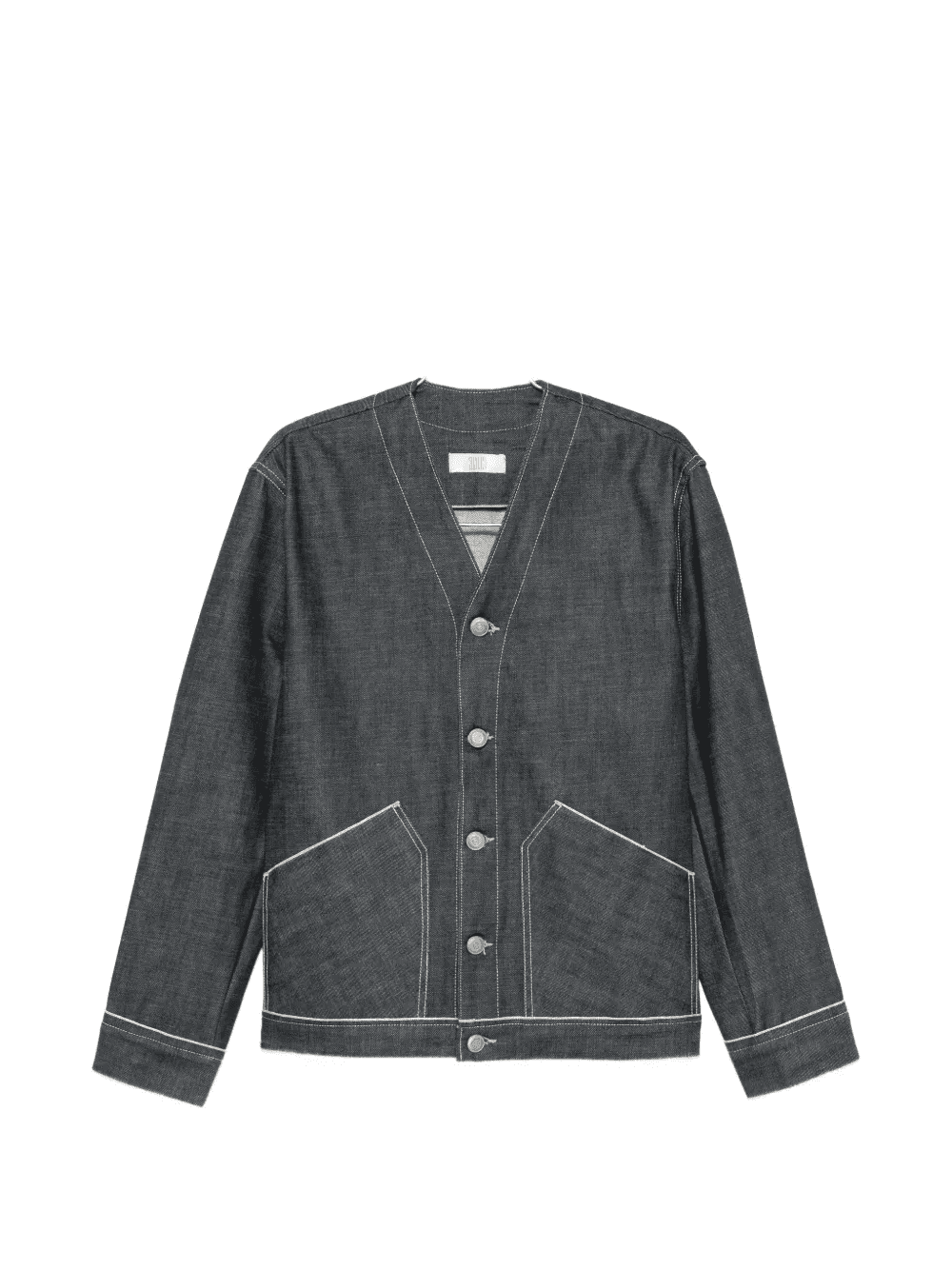contrast-stitch denim jacket - Image 1