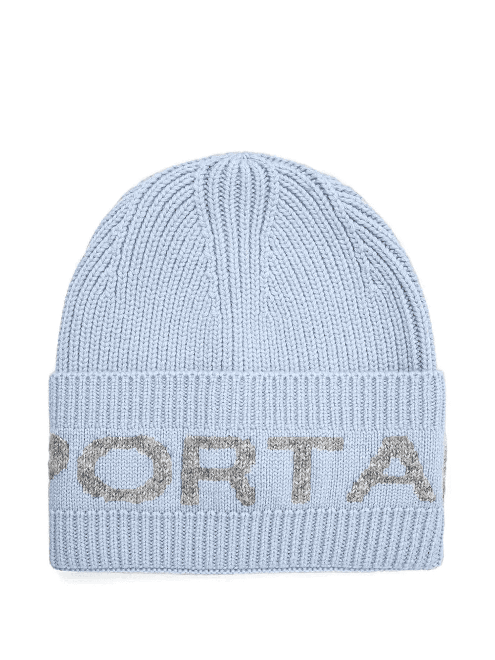 logo-knit turn-up beanie hat - Image 1