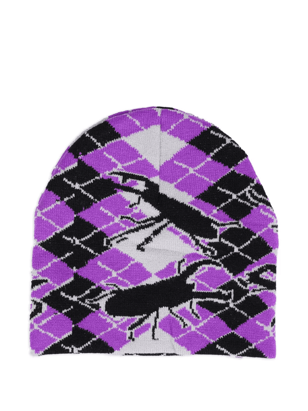 argyle-pattern beanie hat — Image 2