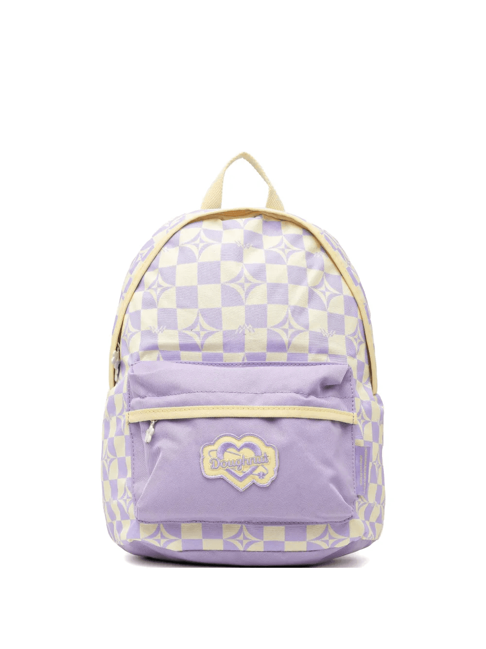 mini Plus One Kaleido checkerboard-print logo-patch backpack - Image 1