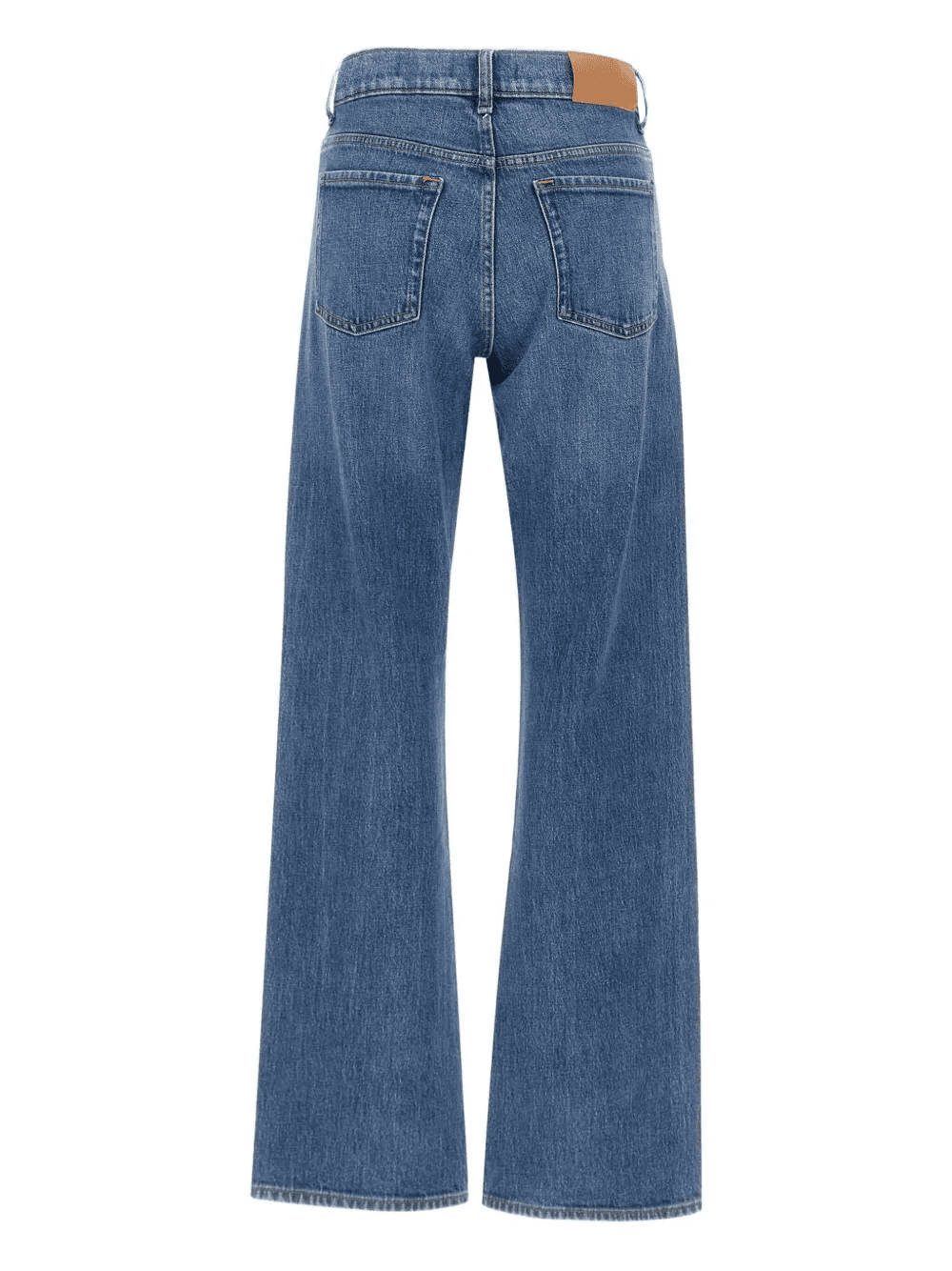 high-waisted logo-patch jeans — Image 4