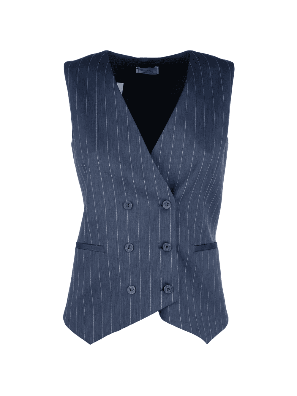 pinstripe-pattern double-breasted waistcoat - Image 1