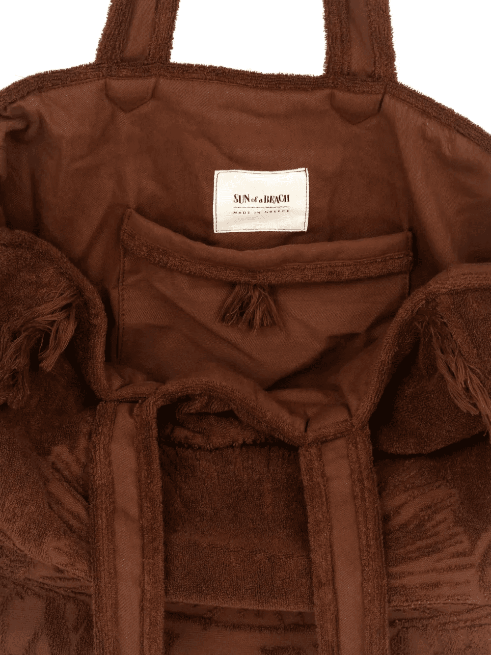 Terry fringe-trimmed tote bag — Image 2