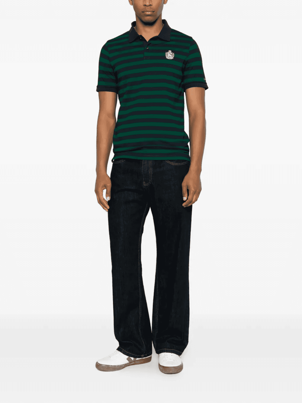 striped-pattern polo shirt — Image 4