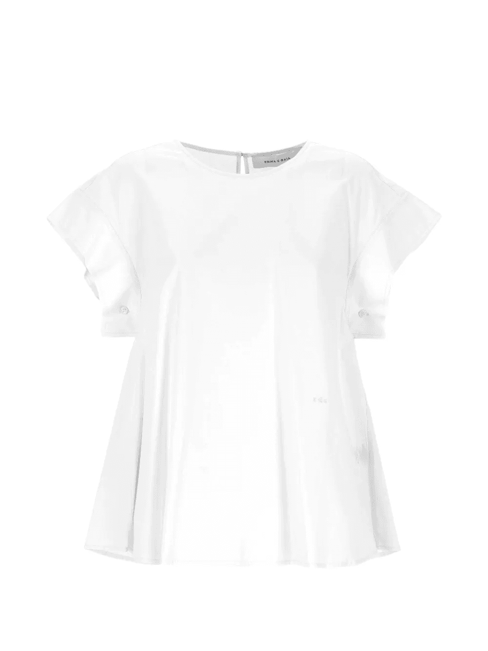 ruffled-sleeve button-detail shirt - Image 1