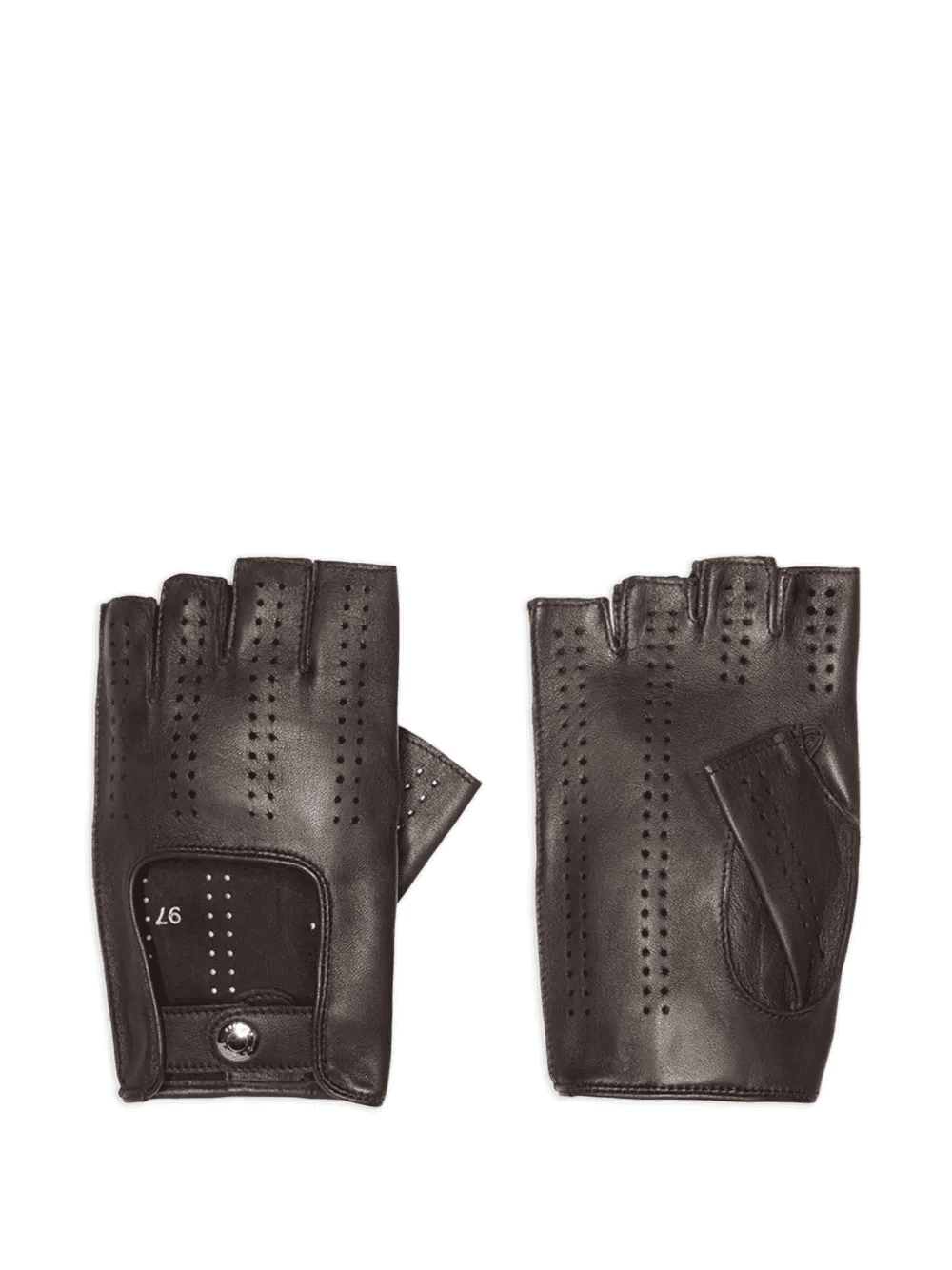 Bolide leather driving fingerless gloves - Image 1